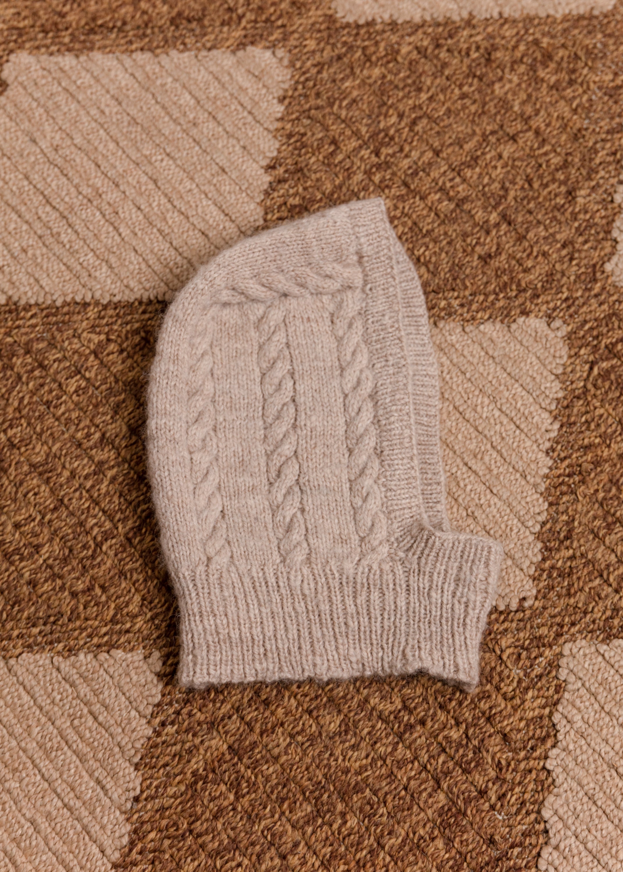Handmade Cableknit Snood - Beige
