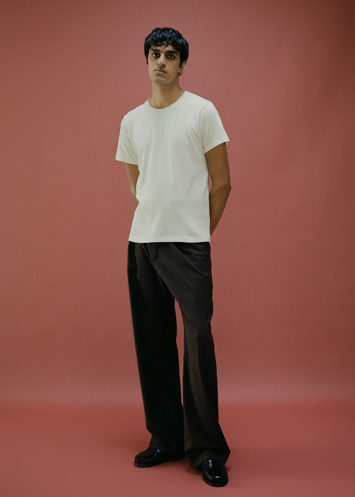 Buddy Hemp Goods Classic Tee Off White On Man Front
