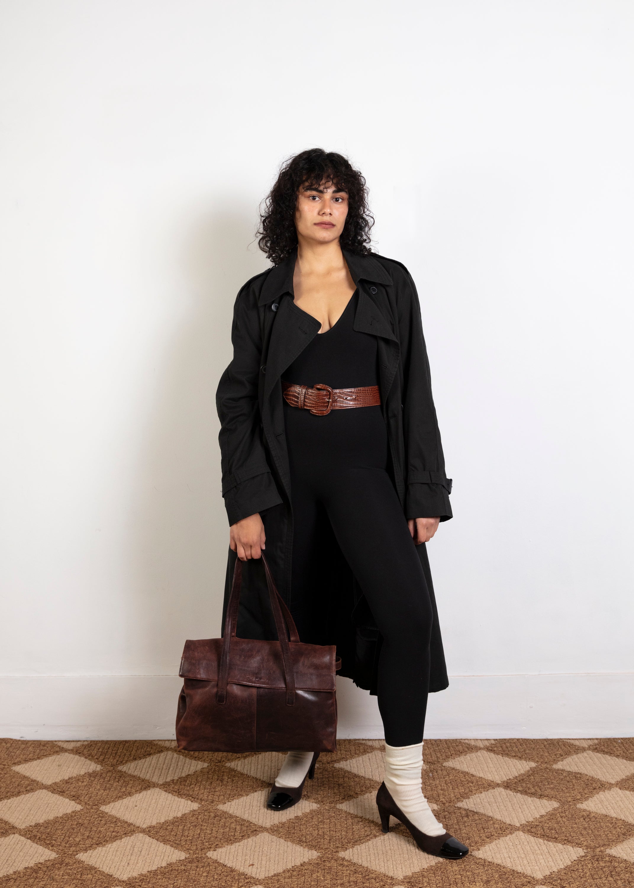 Odi Leather Satchel - Dark Brown