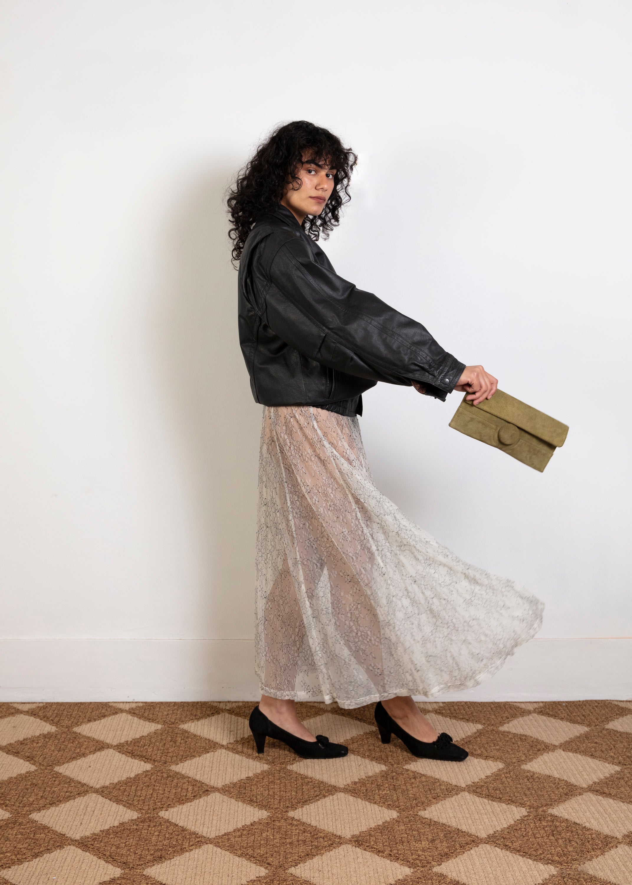 Guess Suede Clutch - Green