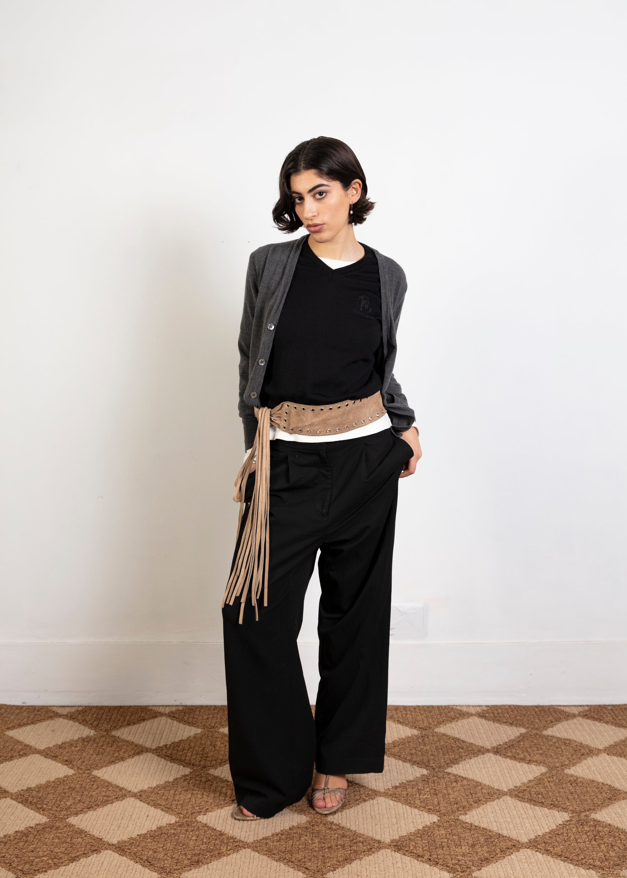 Drakes Cardigan - Grey