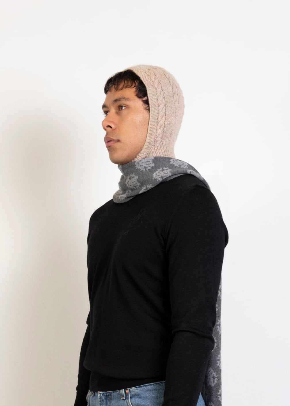 Handmade Cableknit Snood - Beige