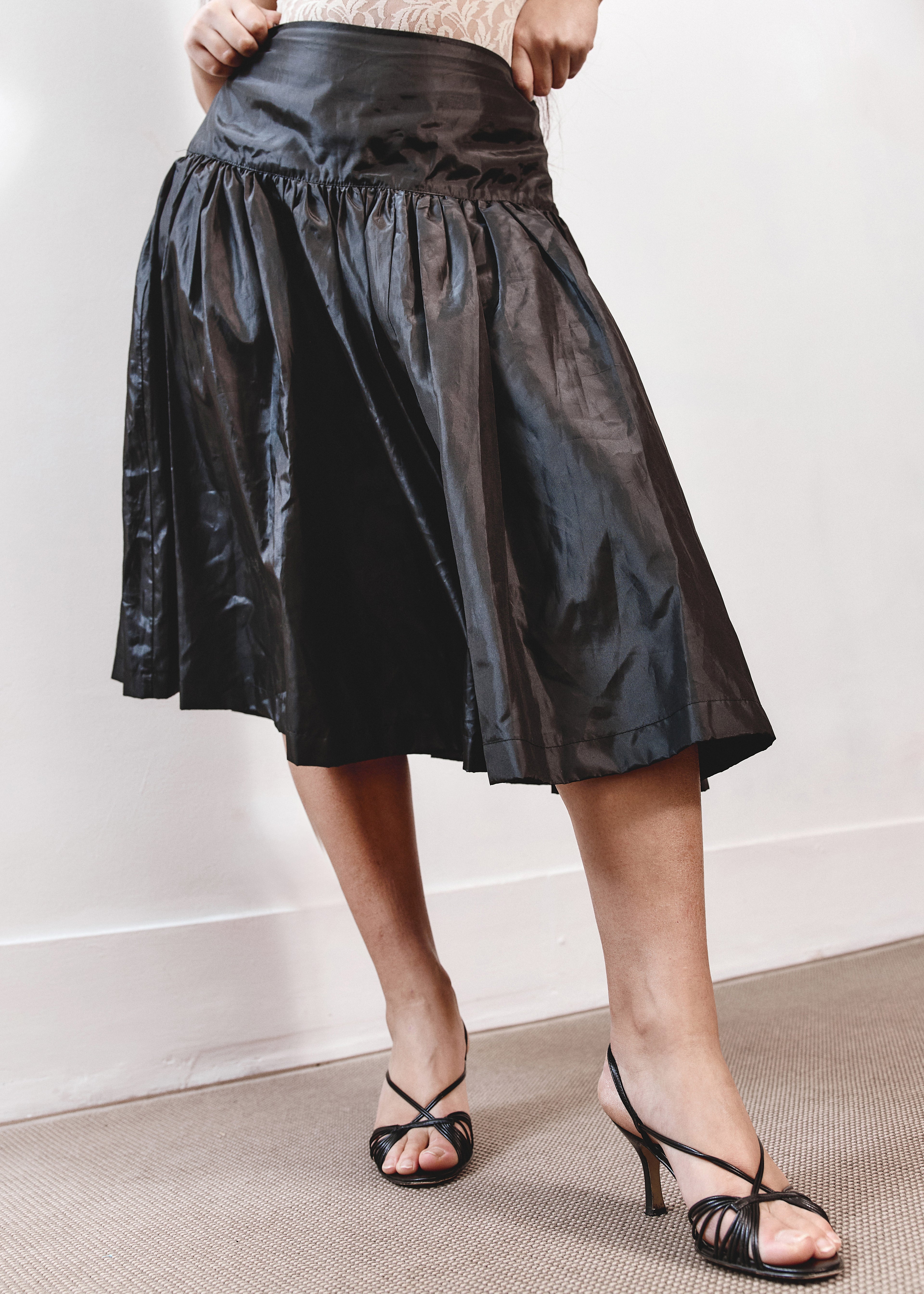 Luiaffo Drop Waist Skirt - Black