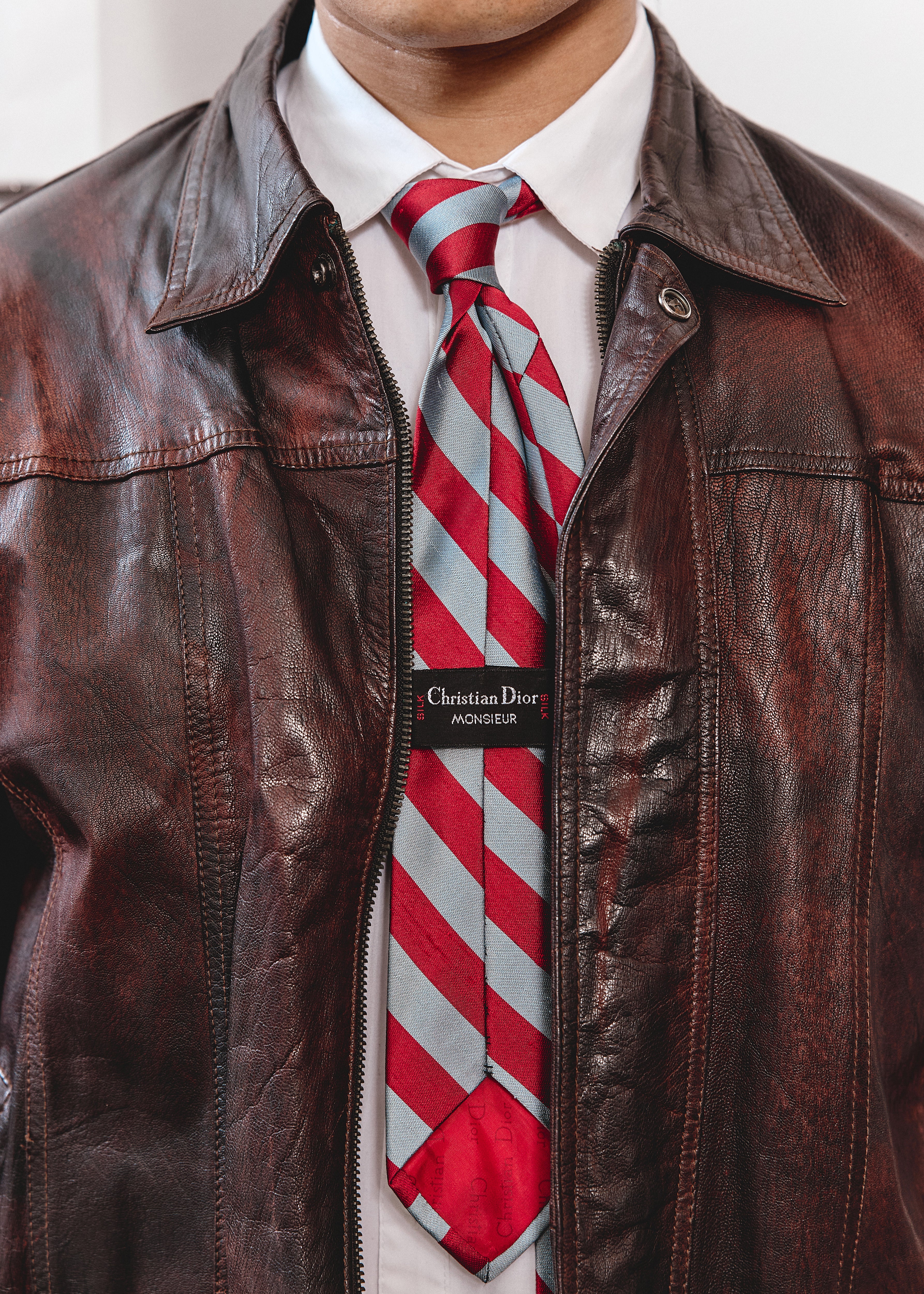 Christian Dior Tie - Blue/Red