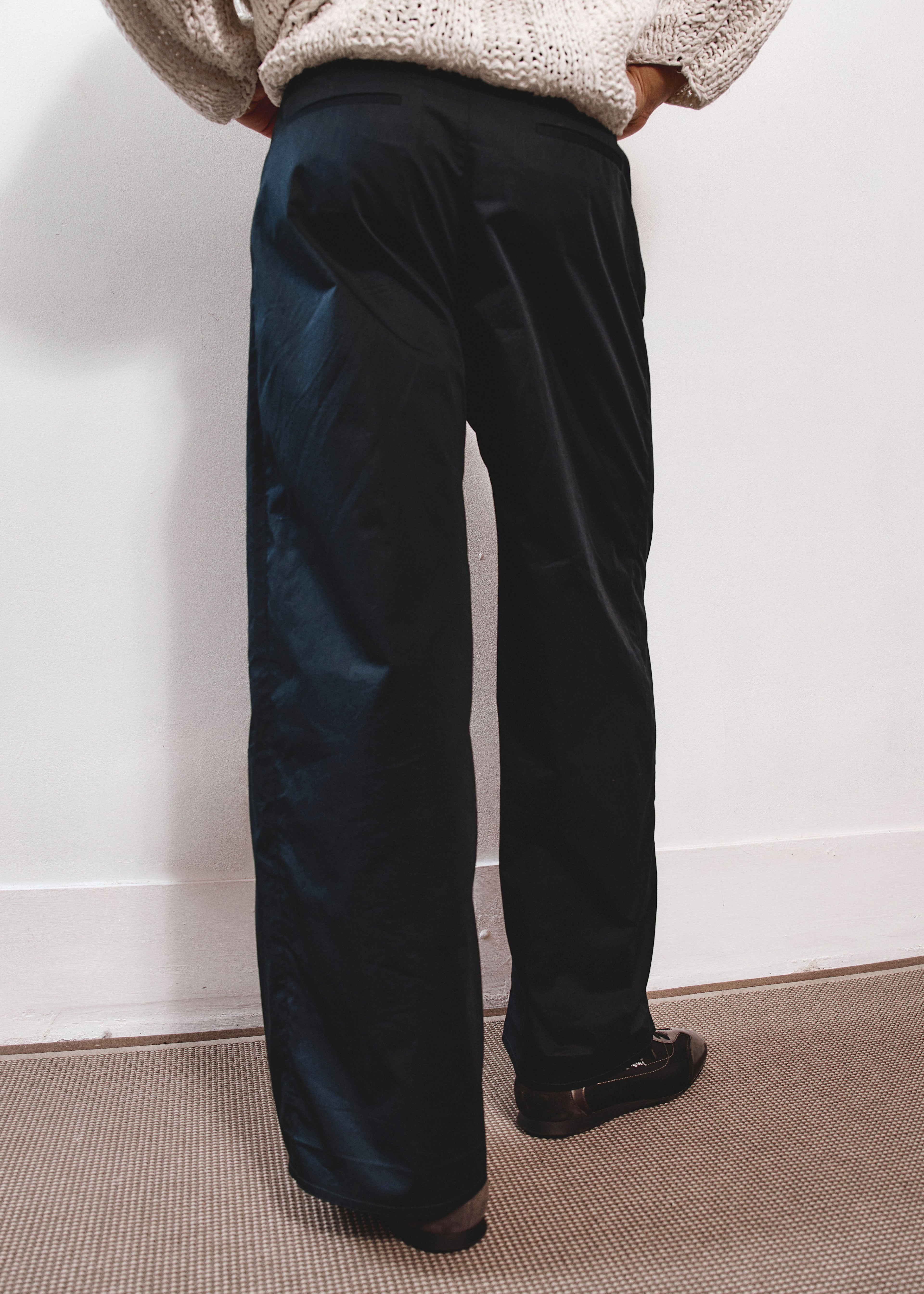 Massimo Dutti Cotton Pants - Black