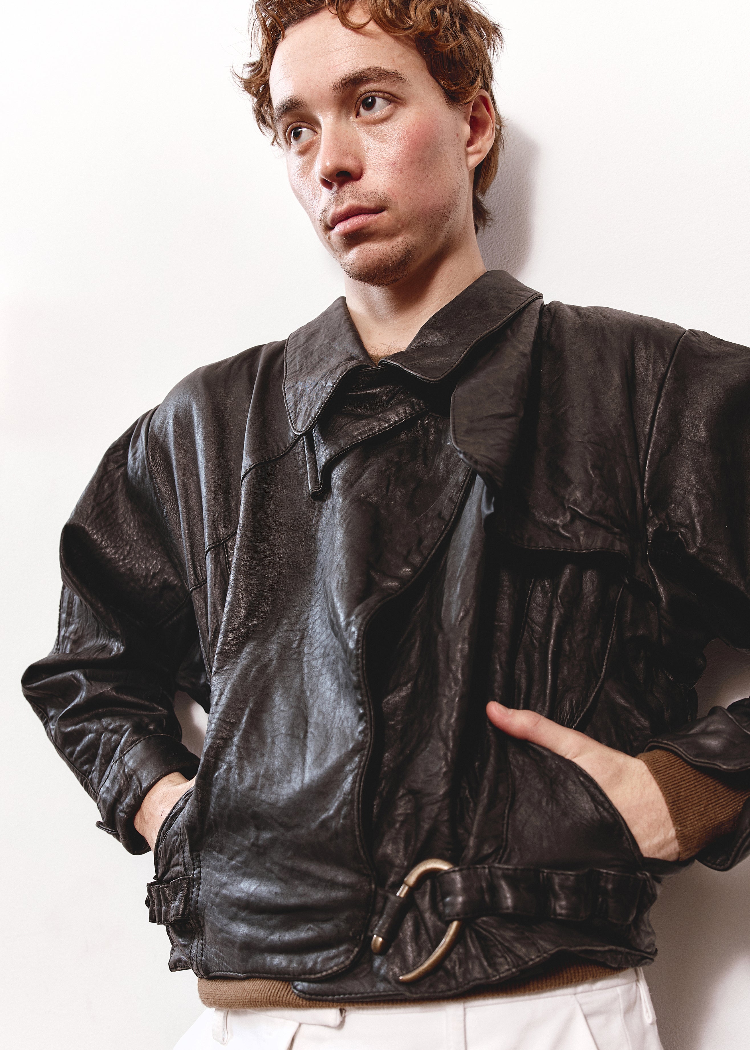 Les Voyous De Tramway Leather Jacket - Black