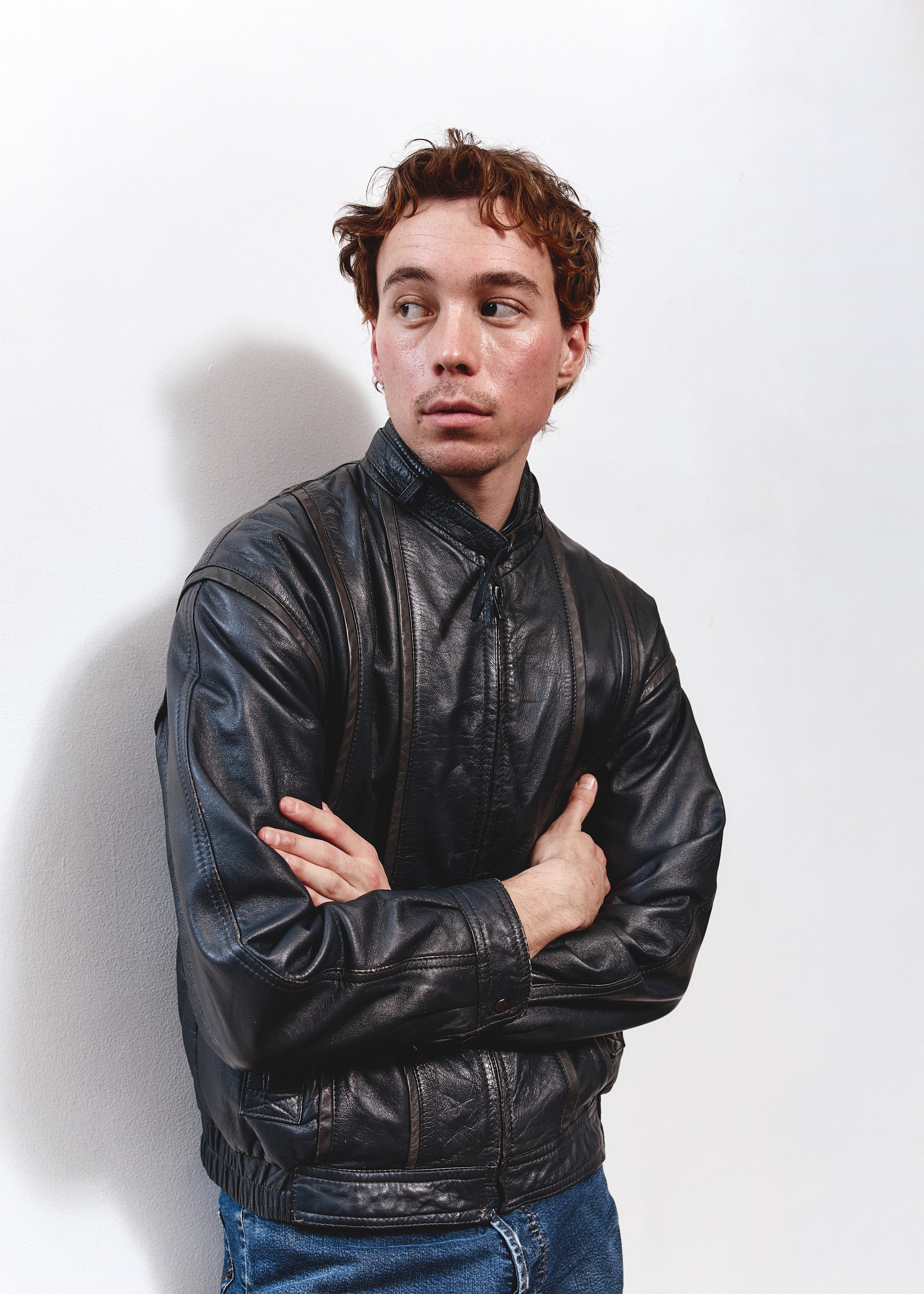 Pointers Leather Jacket - Dark Blue