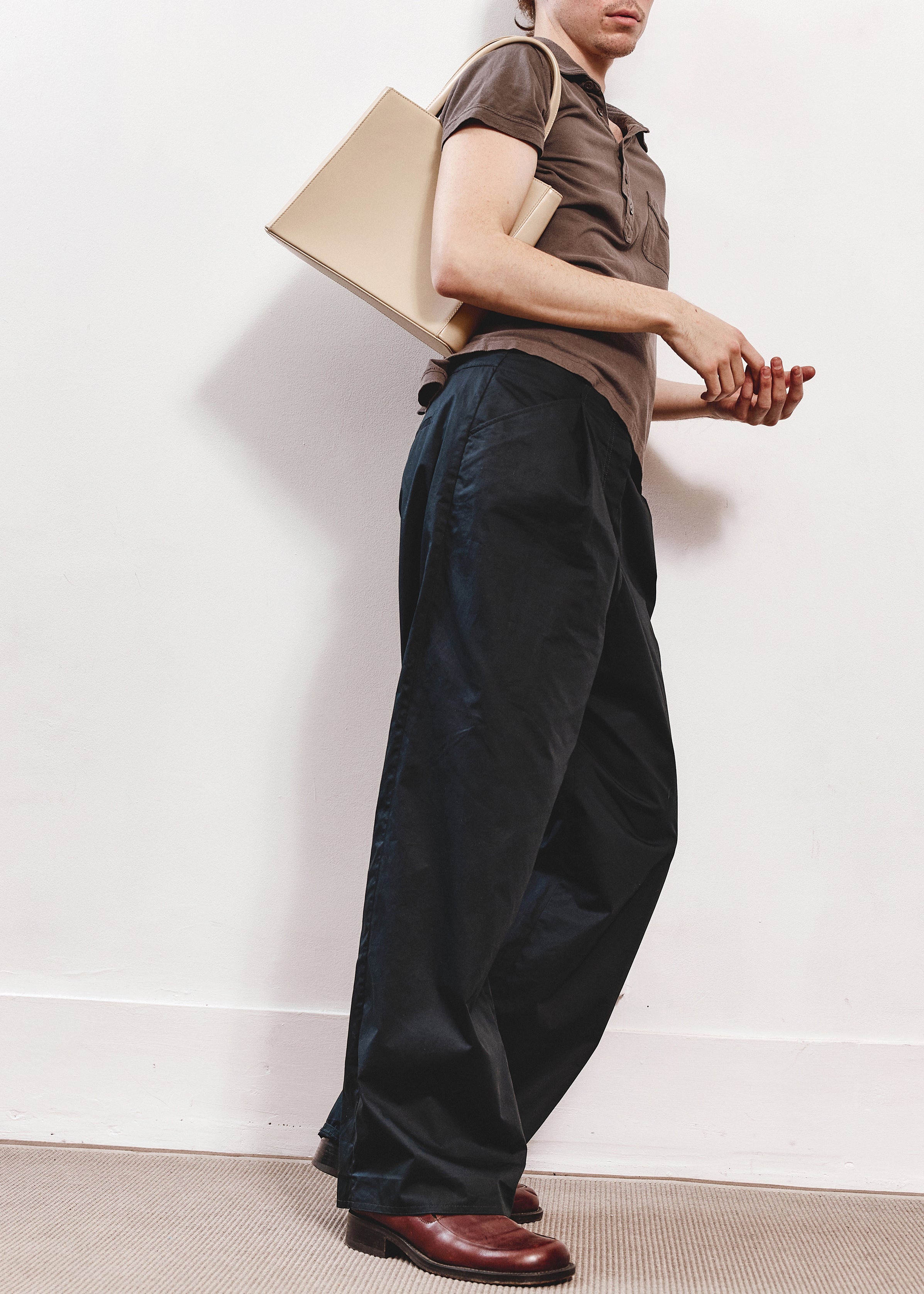 Massimo Dutti Cotton Pants - Black