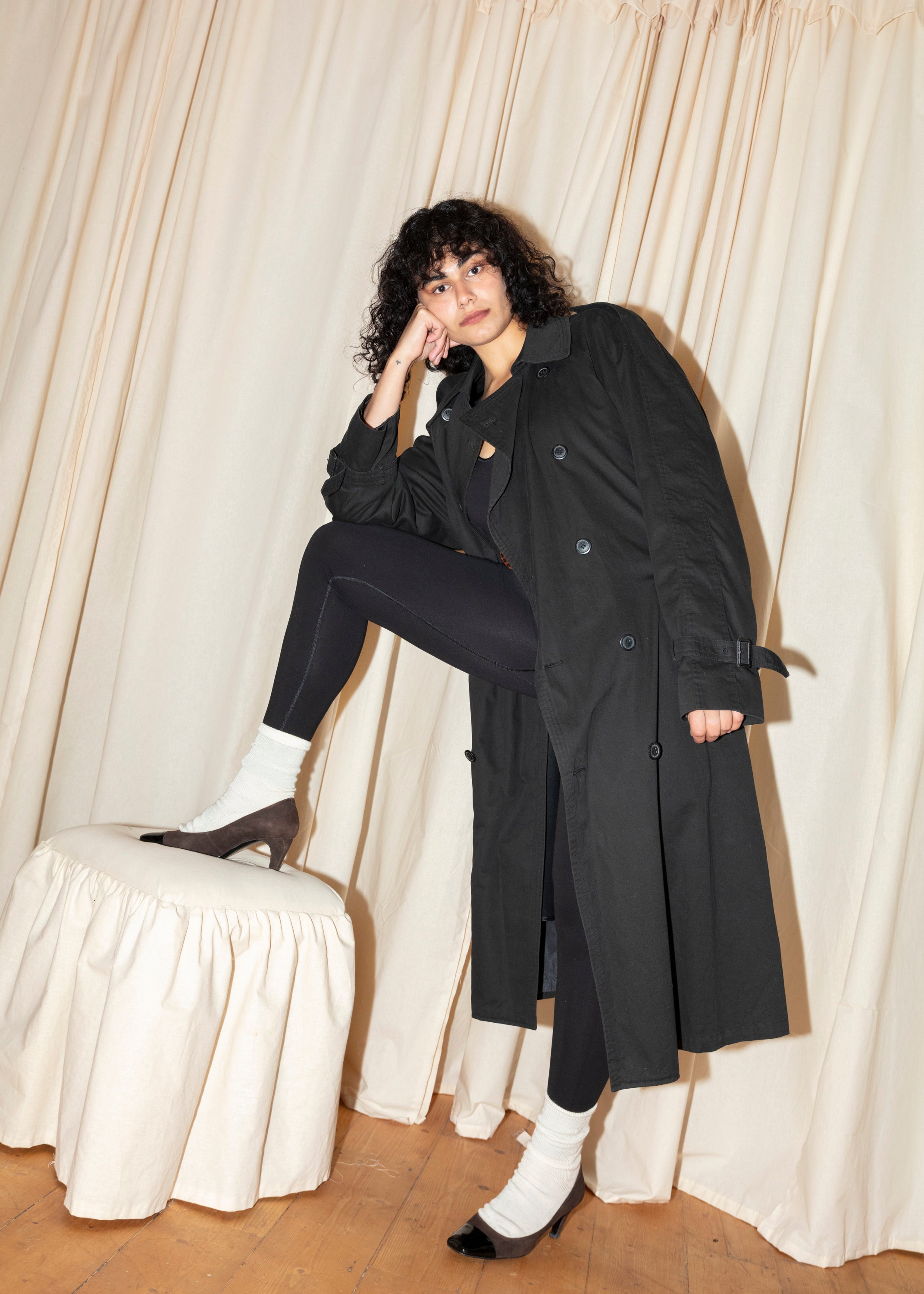 Anthony Squires Trench Coat - Black