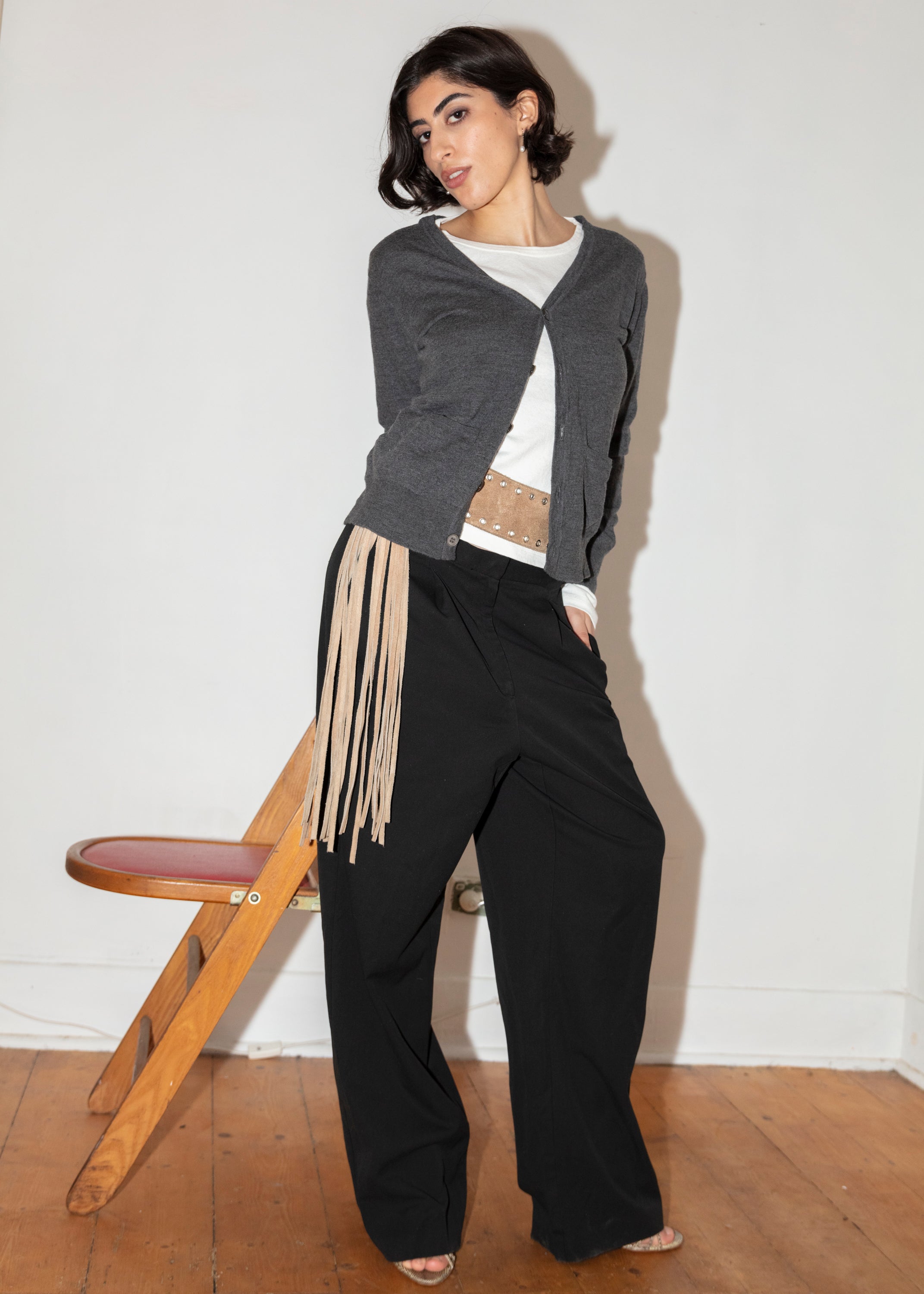 Drakes Cardigan - Grey