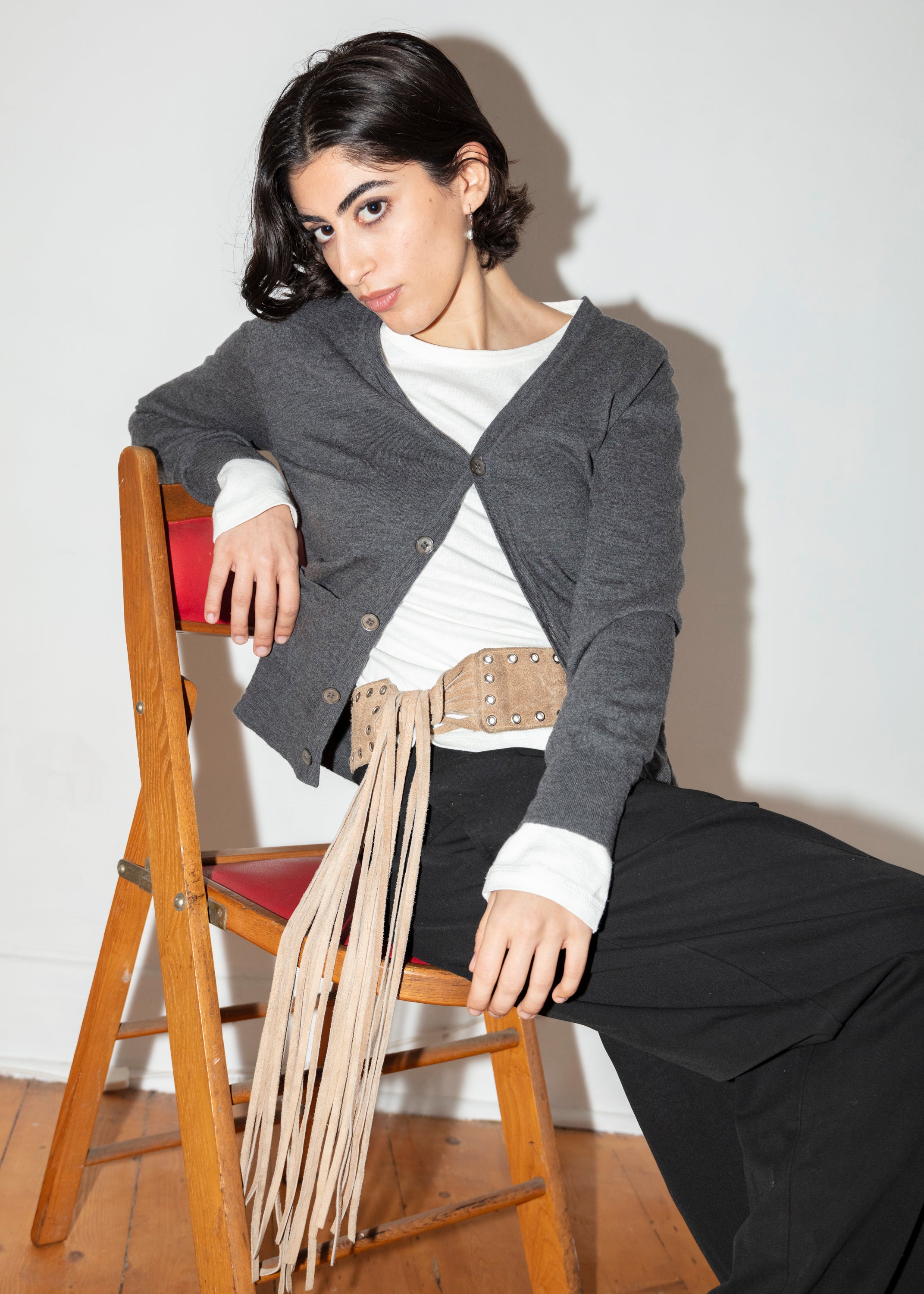 Drakes Cardigan - Grey