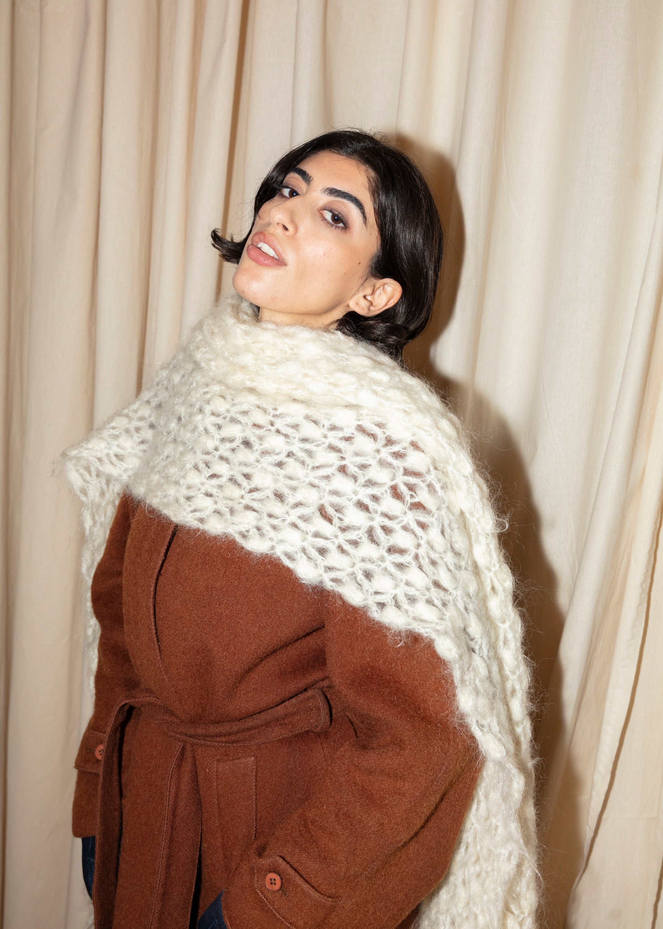 Kemoda Wool Coat - Rust Brown