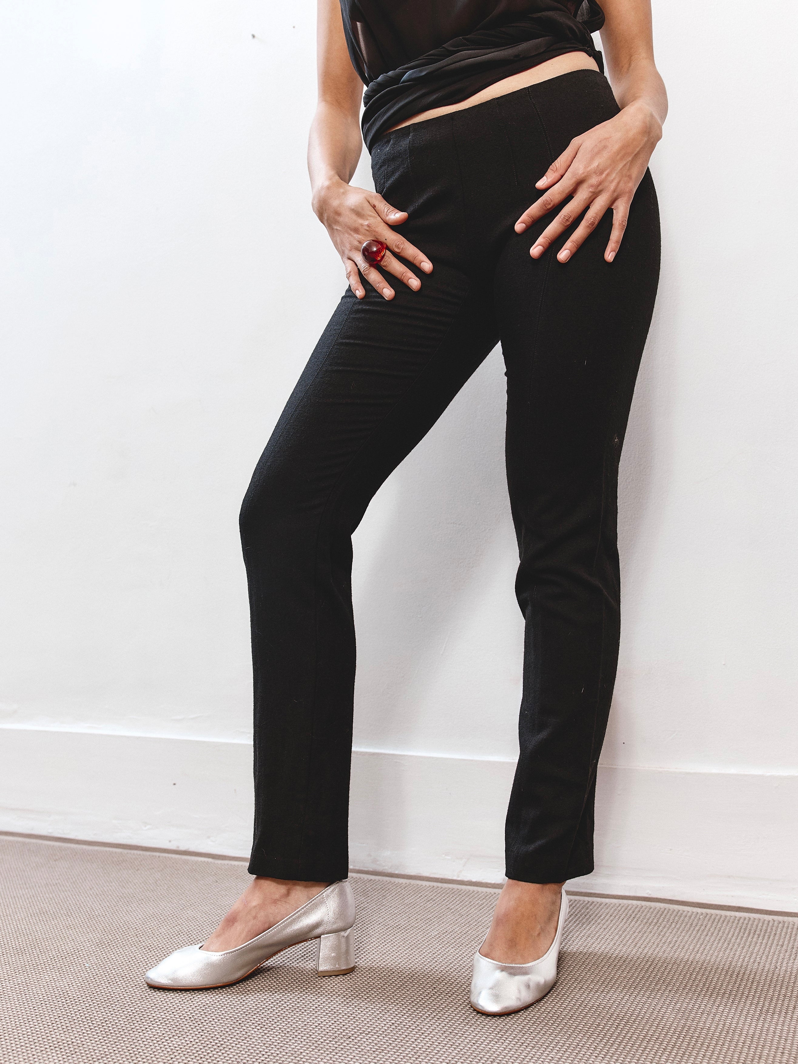 Emporio Armani Cigarette Pants - Black