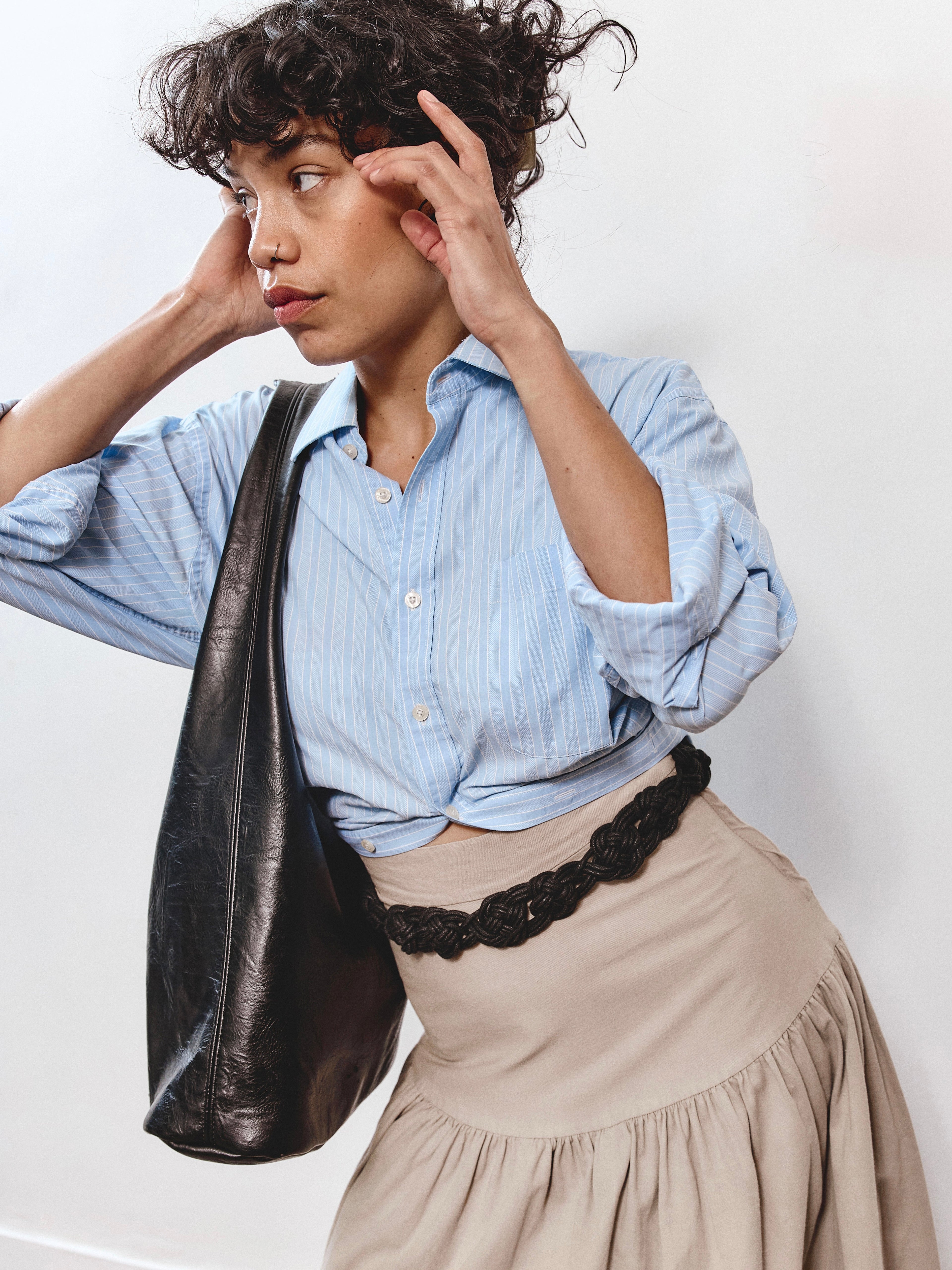 Le Garage Drop Waist Skirt - Khaki