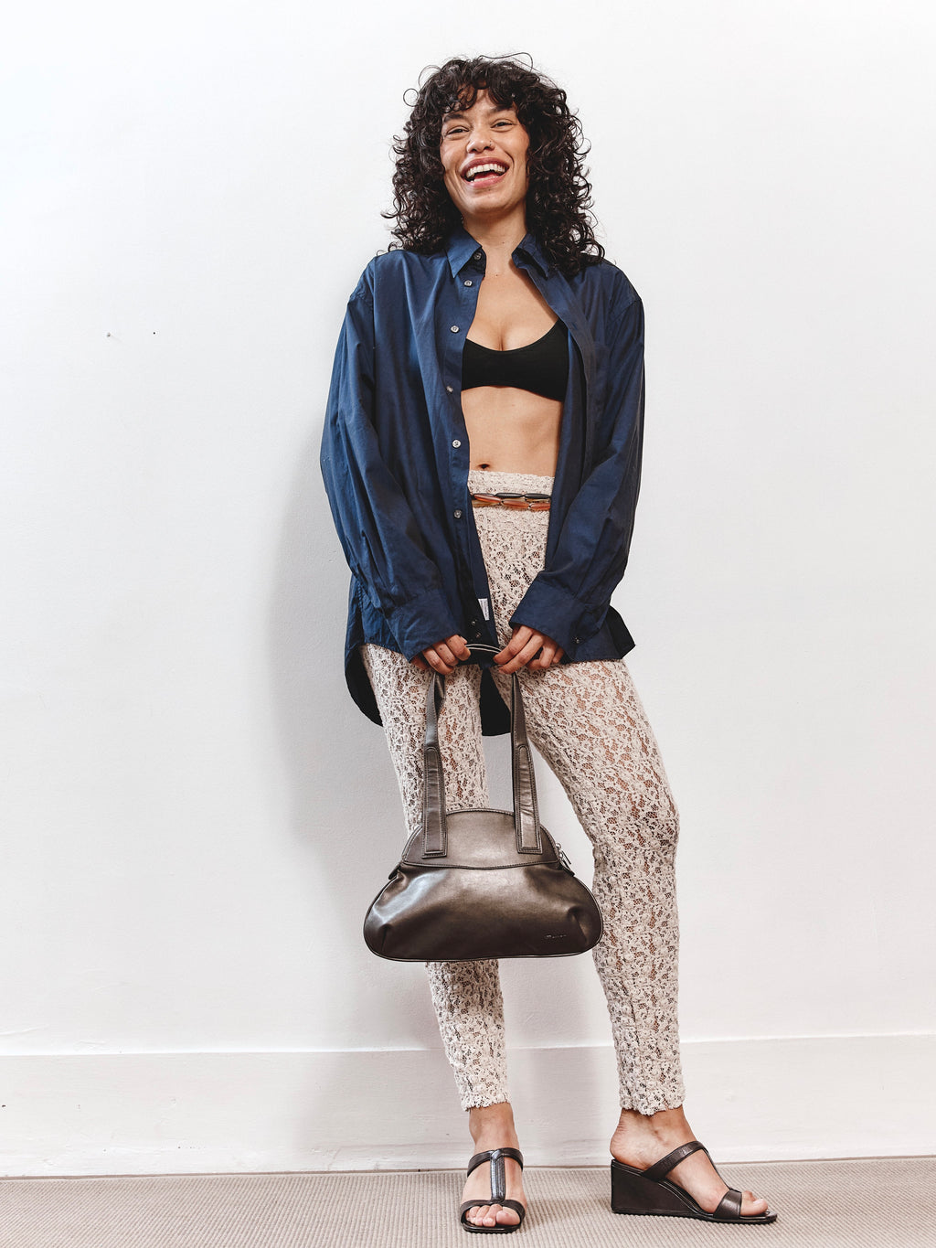 3 String Beaded Belt - Orange, Yellow, Grey