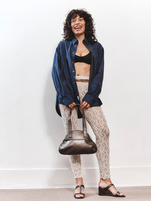 3 String Beaded Belt - Orange, Yellow, Grey