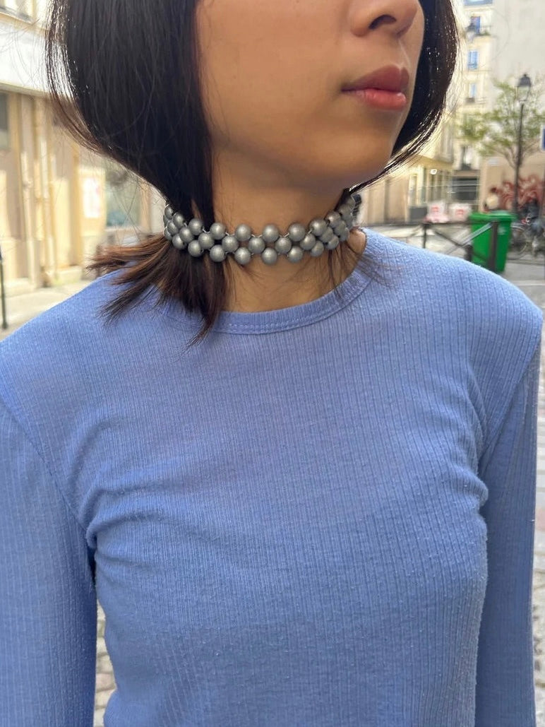 Talina Mori Choker - Silver