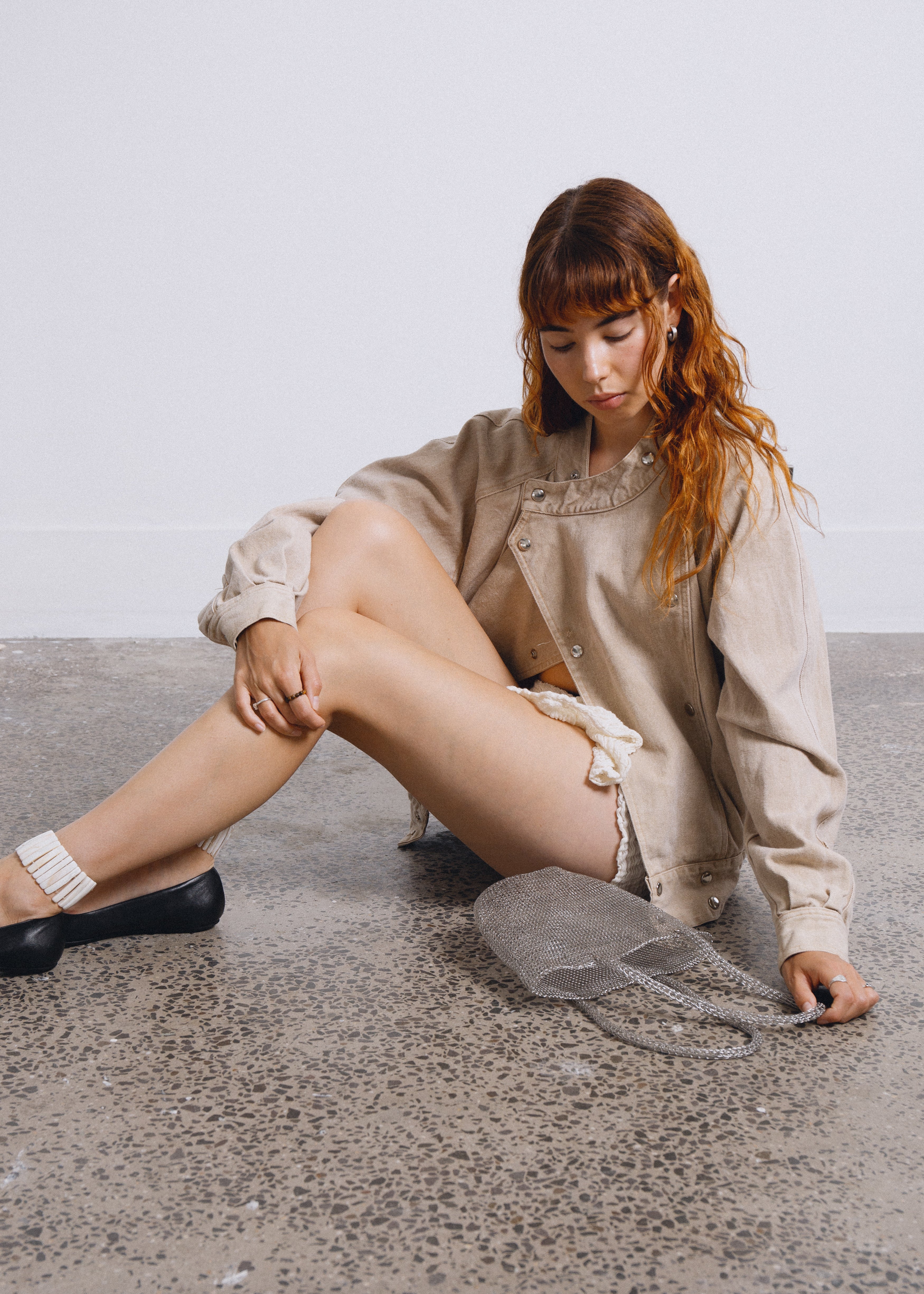 Happy Club Studded Jacket - Beige