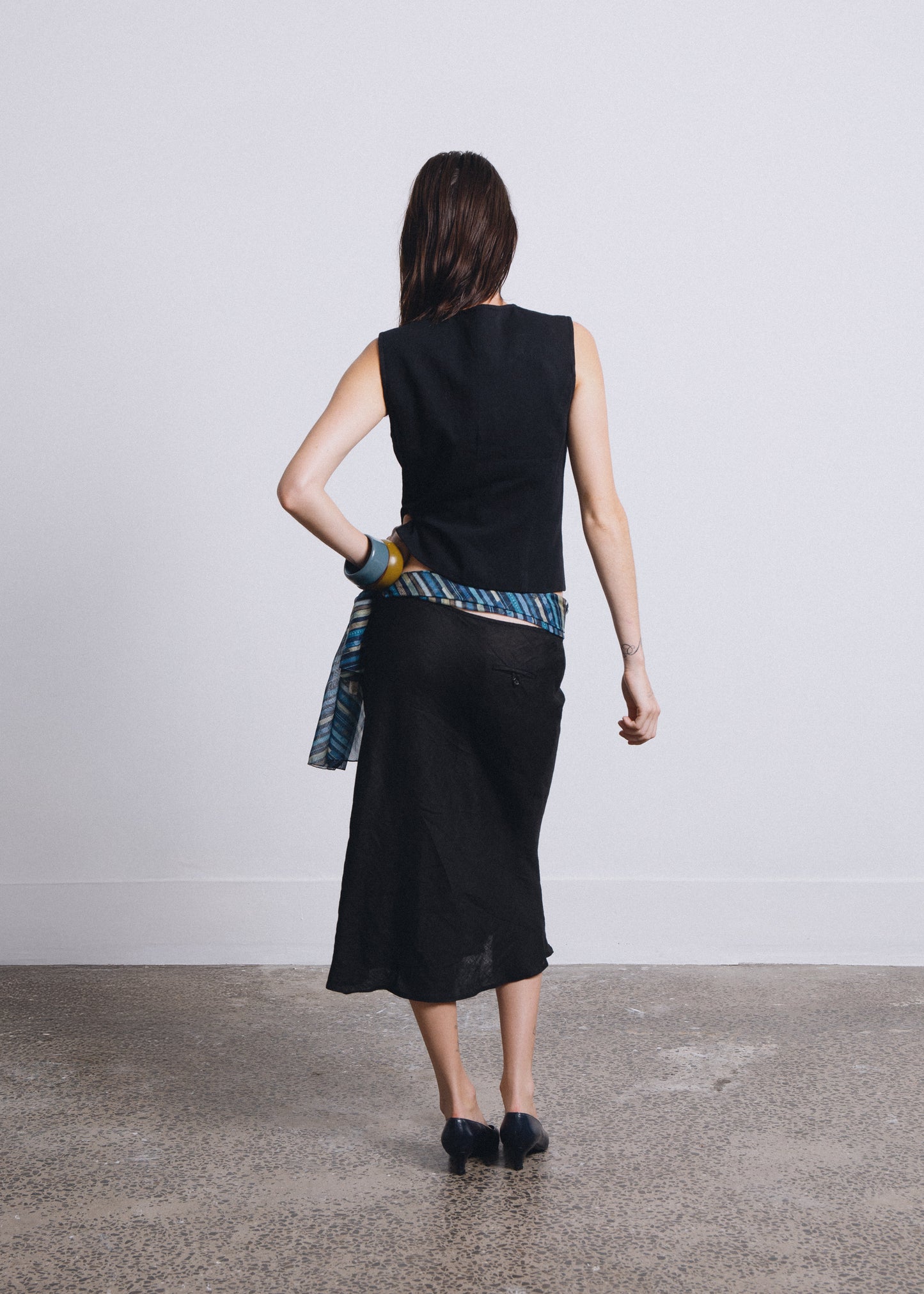 An'ge Linen Skirt - Black