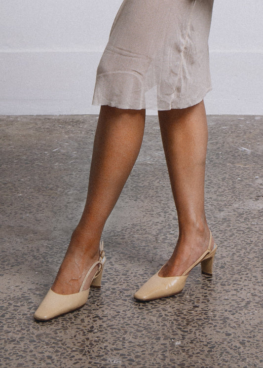 Filippo Raphael Sling Back Heels - Nude