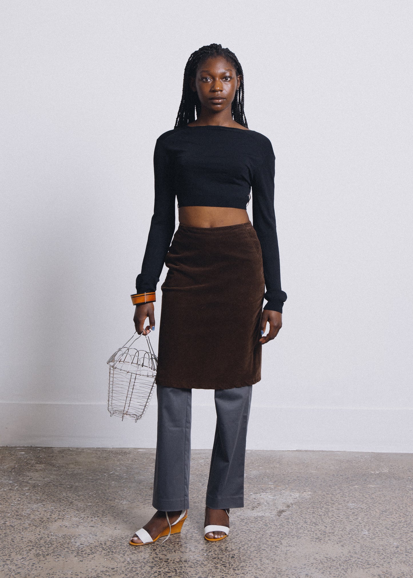 Review Cord Skirt - Brown