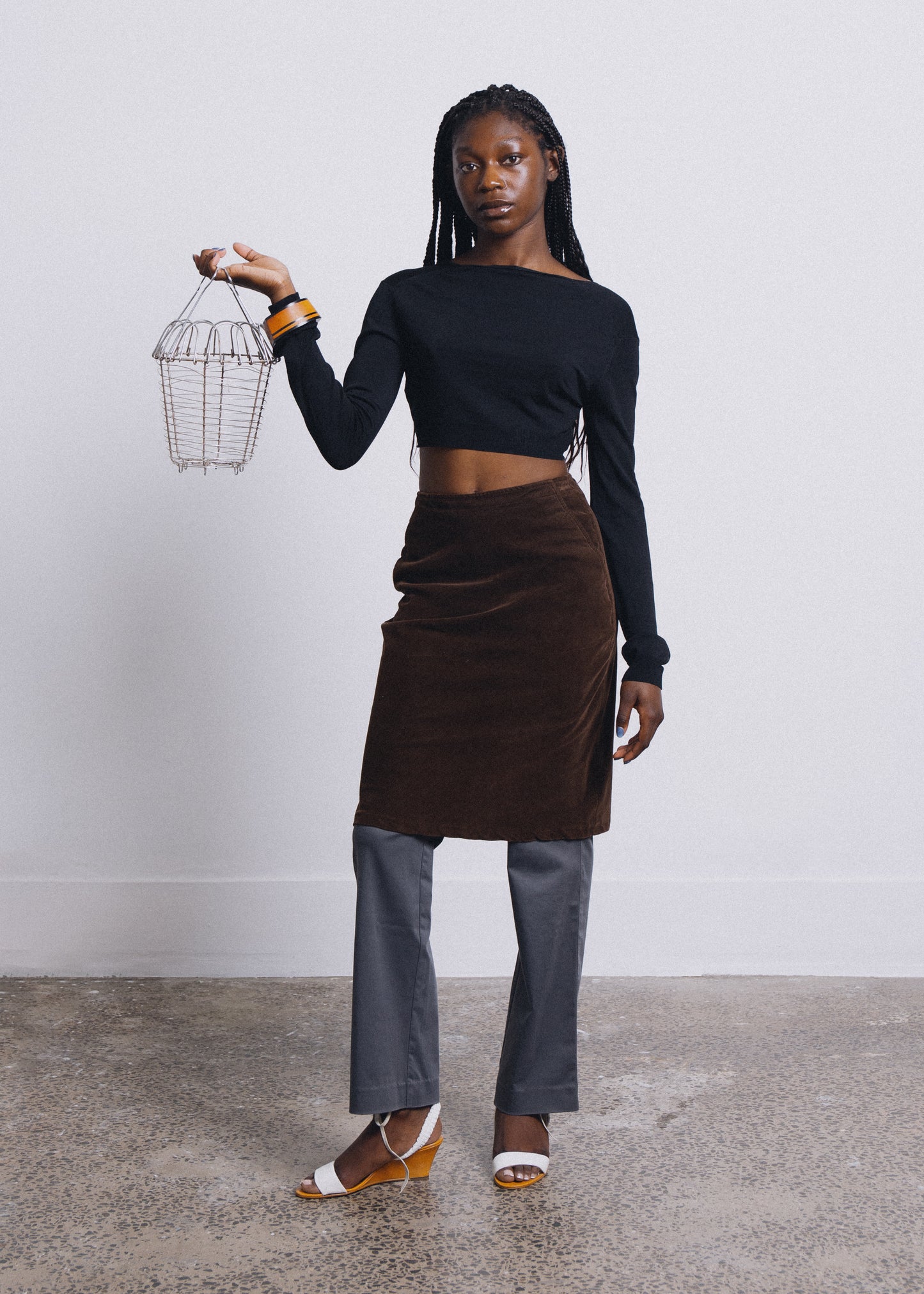 Review Cord Skirt - Brown