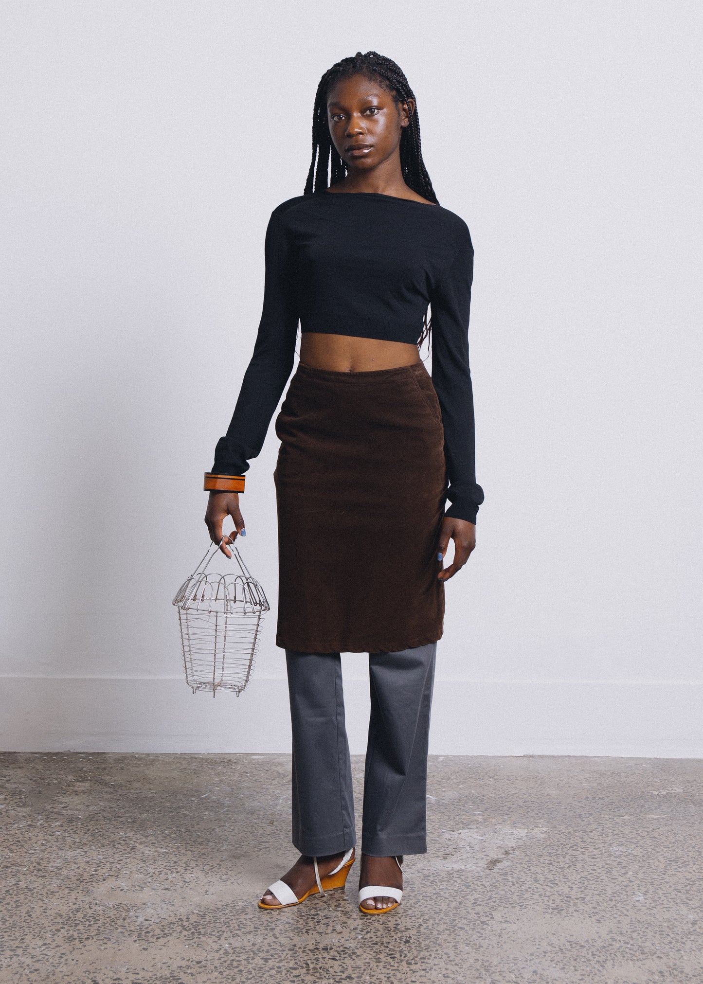 Review Cord Skirt - Brown