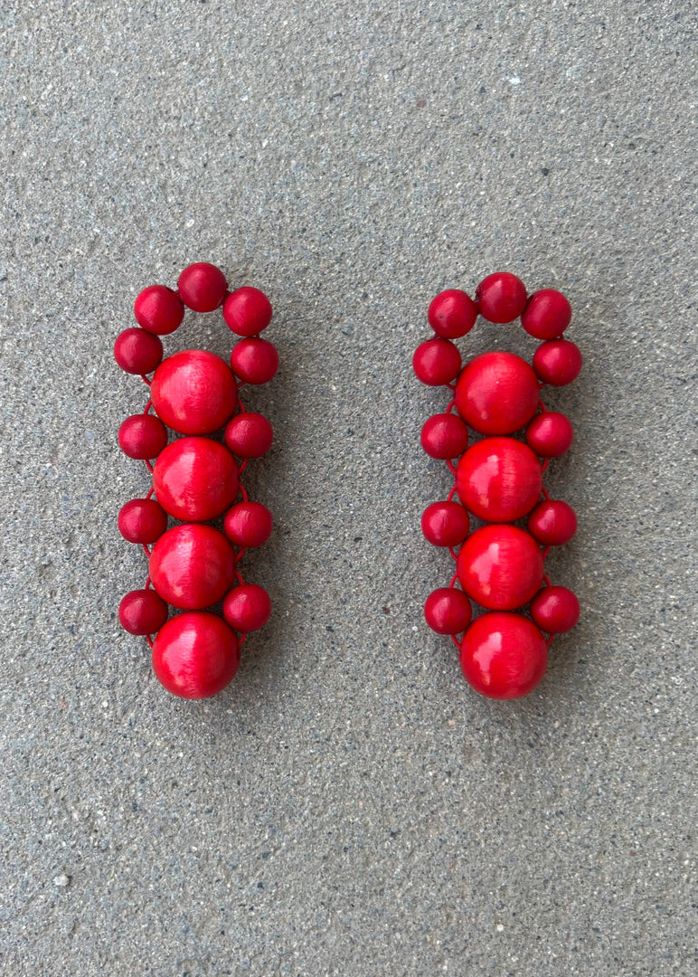 Talina Bombyx Earrings - Red