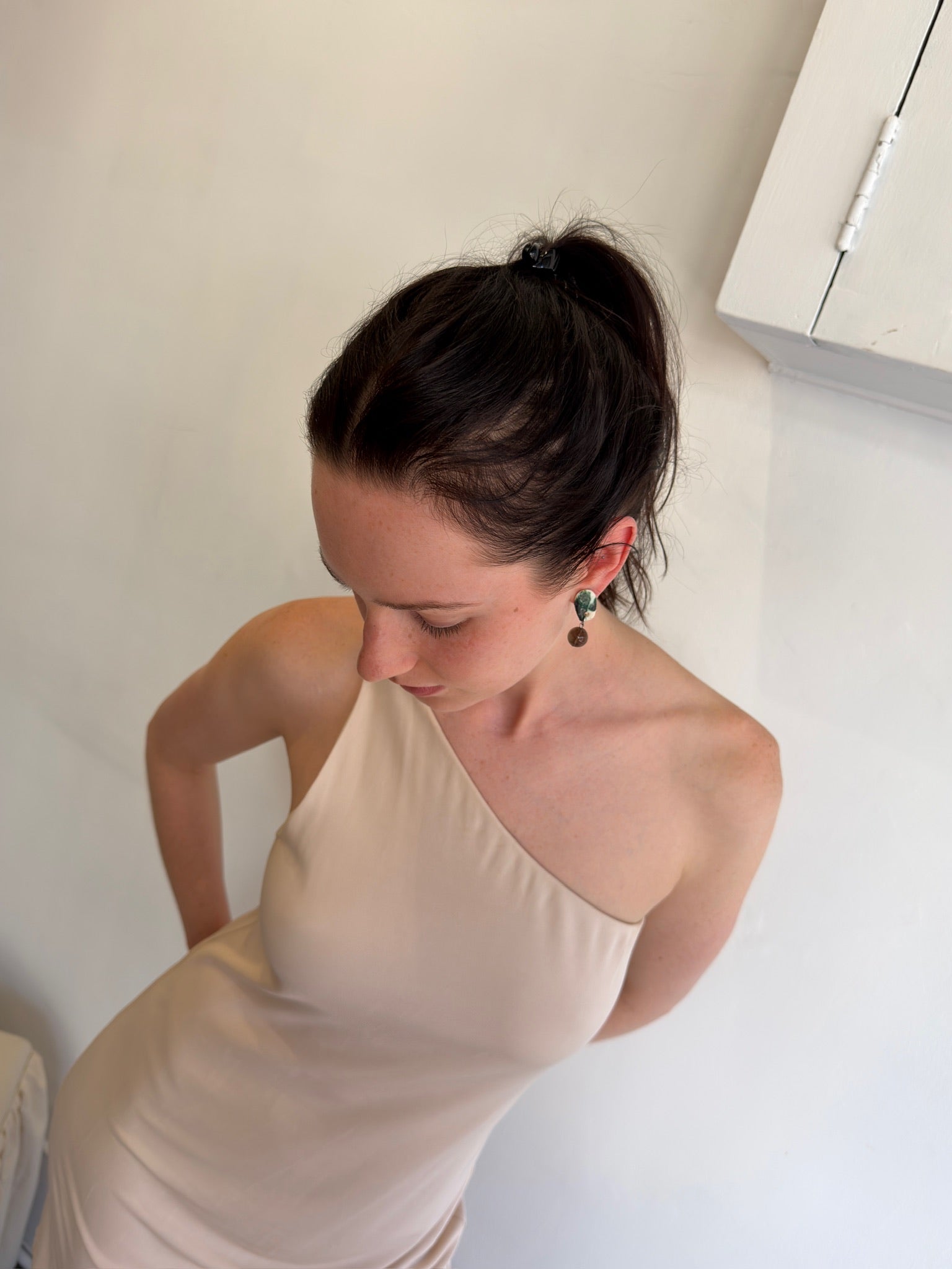 Zarić Jume Earrings - Copper Oxide/Smokey Quartz