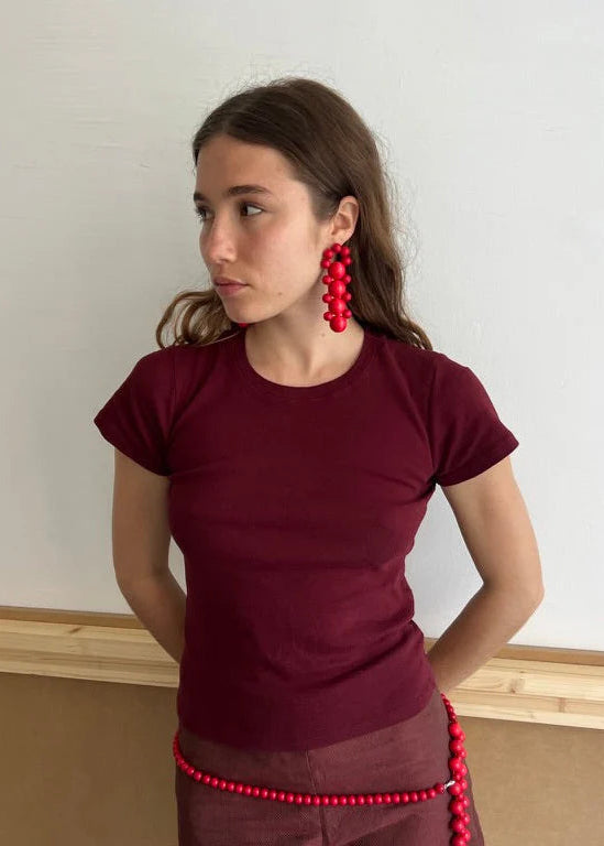 Talina Bombyx Earrings - Red