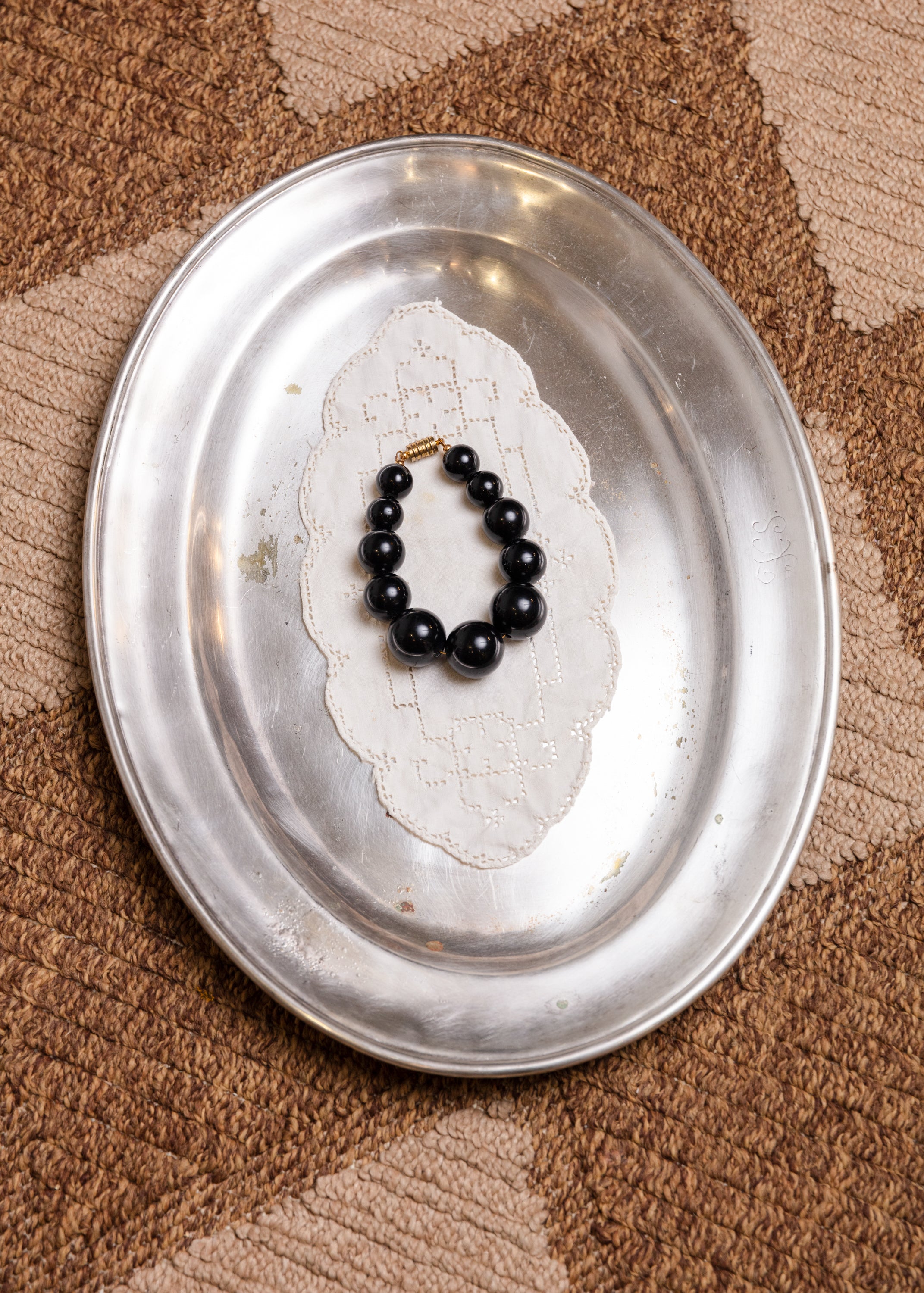 XL Beaded Bracelet - Black