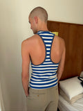 Diesel Striped Tank - Blue/White