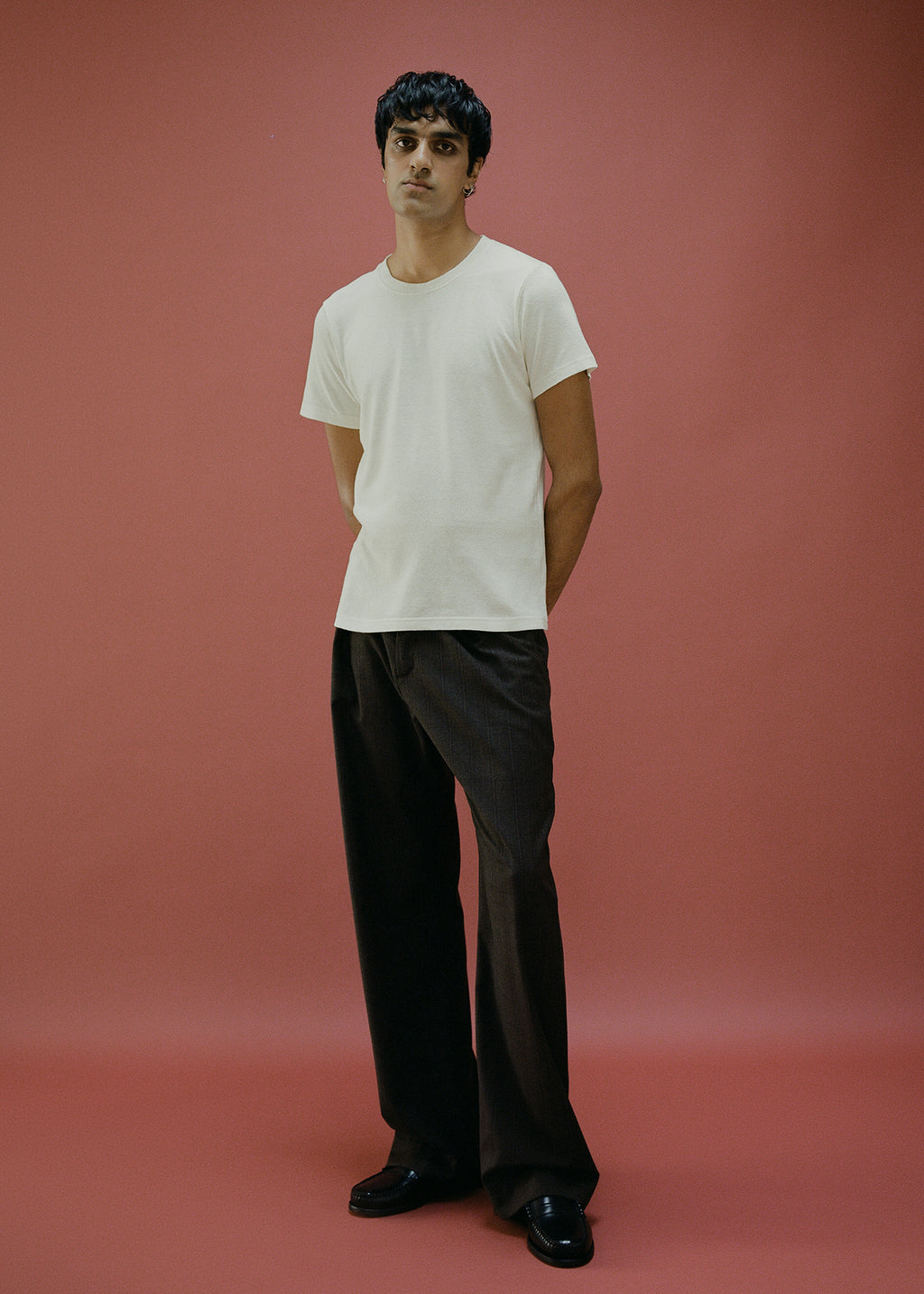 Buddy Hemp Goods Classic Tee Off White On Man Front