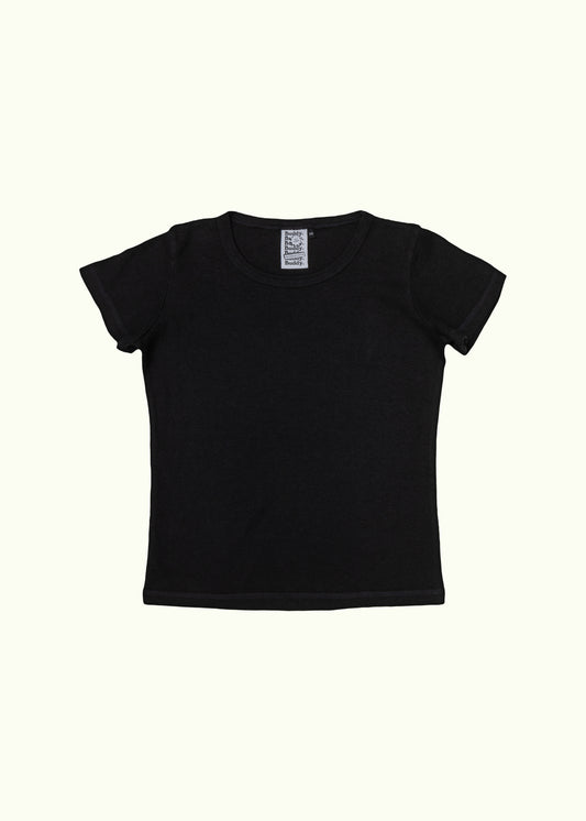Buddy Hemp Goods Mini Tee Black Flatlay Front