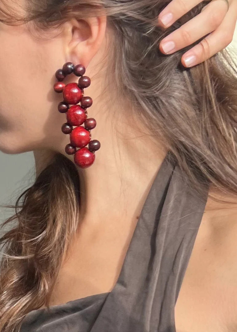 Talina Bombyx Earrings - Brown
