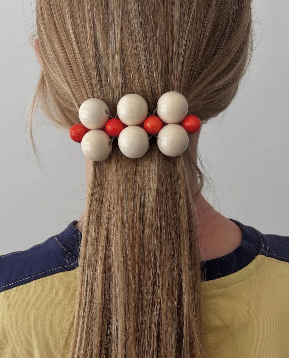 Talina Mori Big Hair Clip - White/Orange