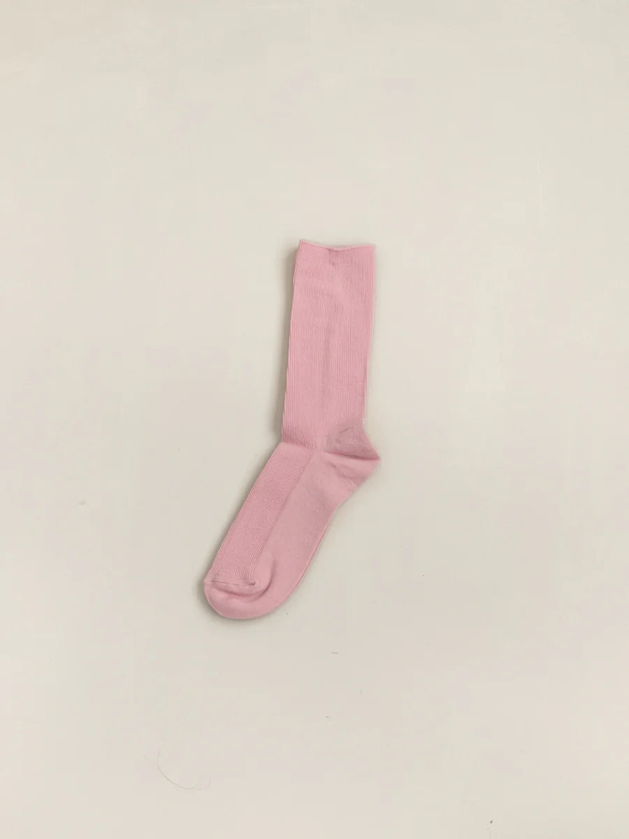 Common Garden Fine Ribbed Socks - Blush