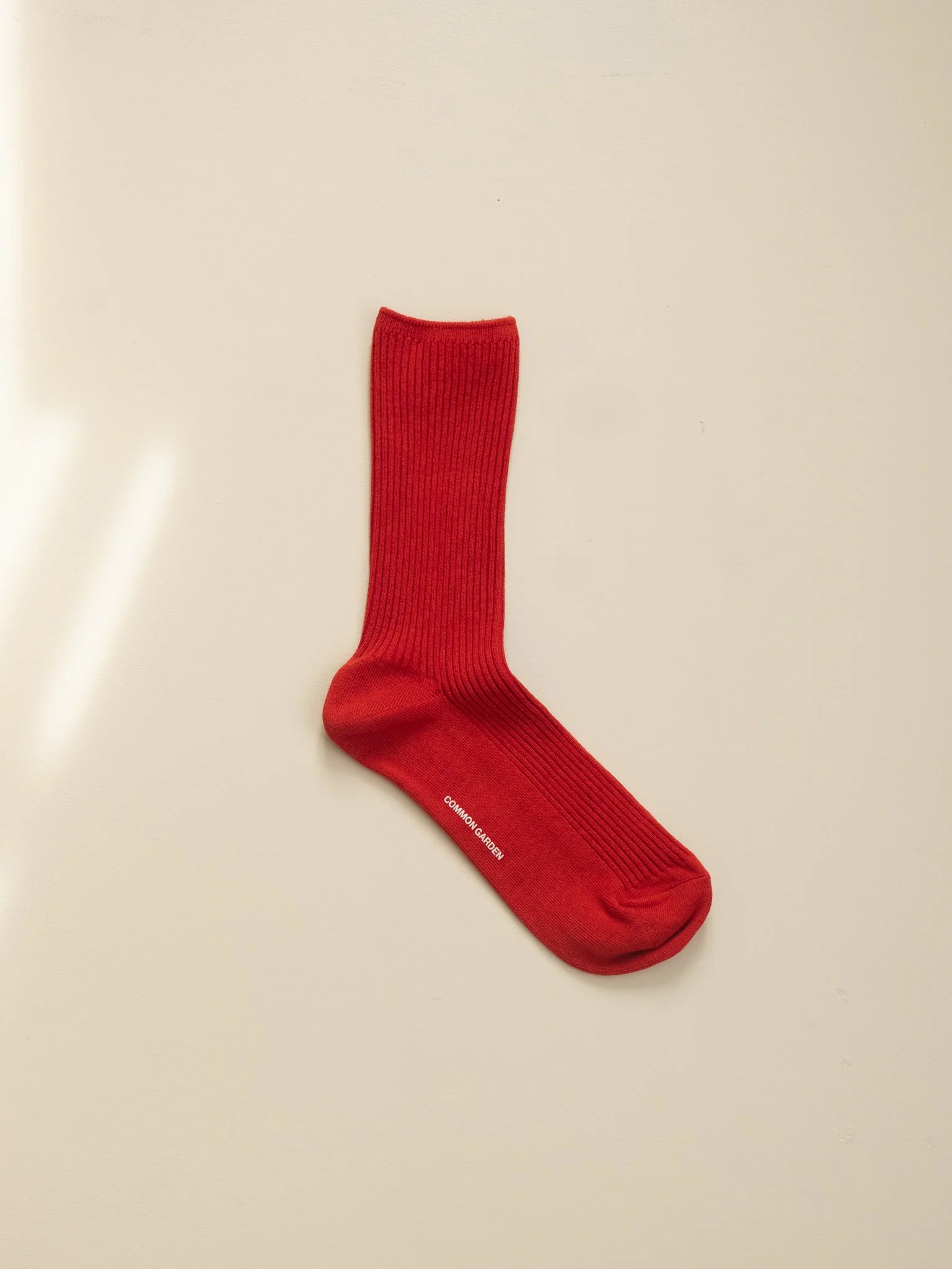 Common Garden Cotton Ribbed Socks - Rust