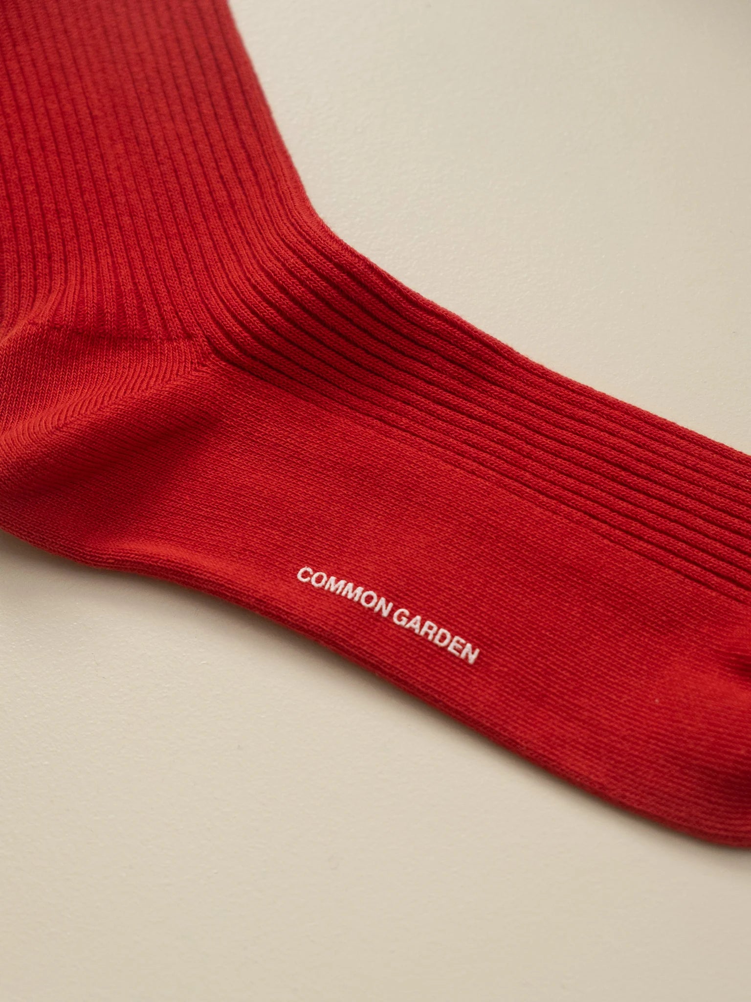 Common Garden Cotton Ribbed Socks - Rust
