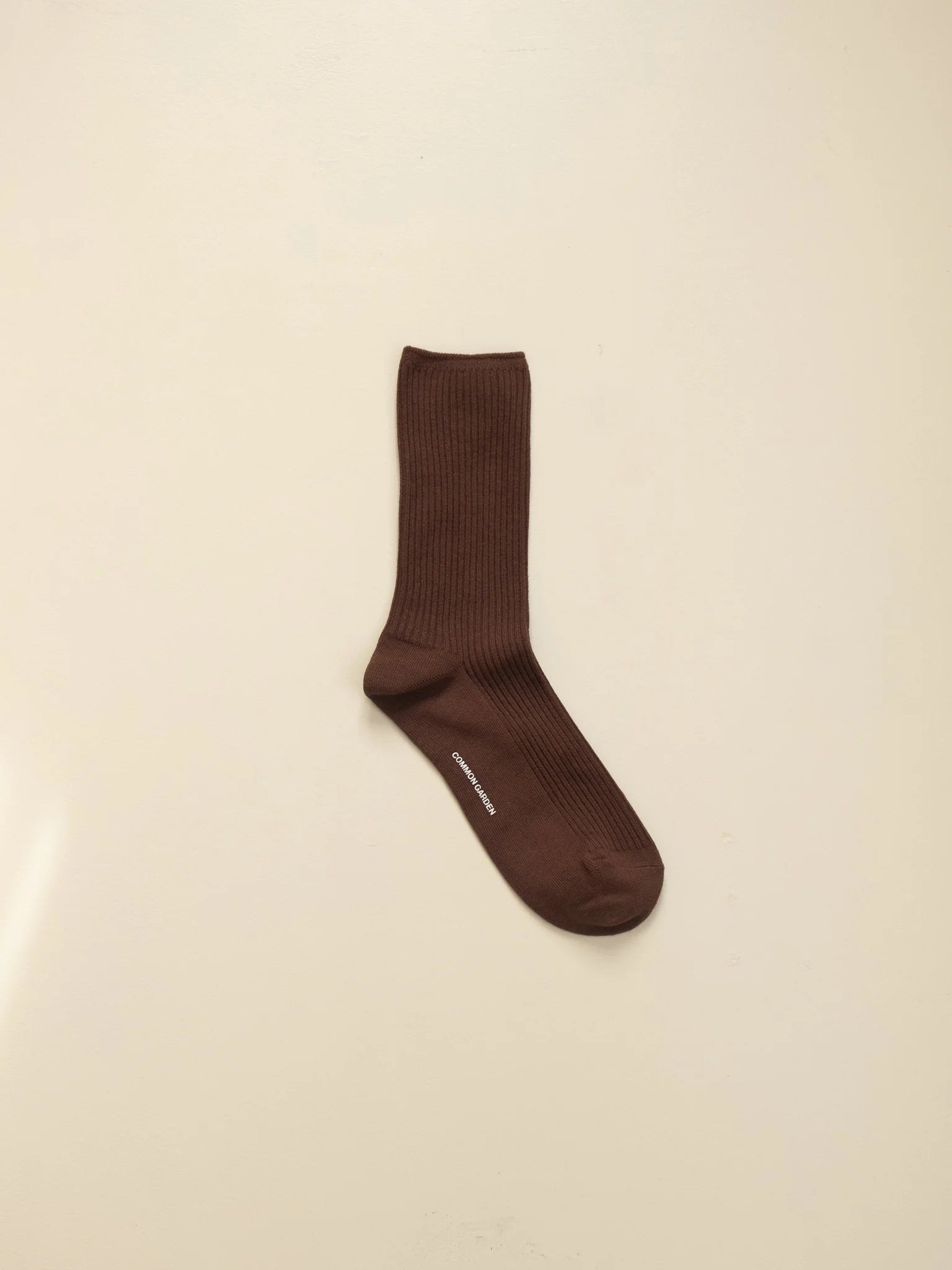 Common Garden Cotton Ribbed Socks - Cacao