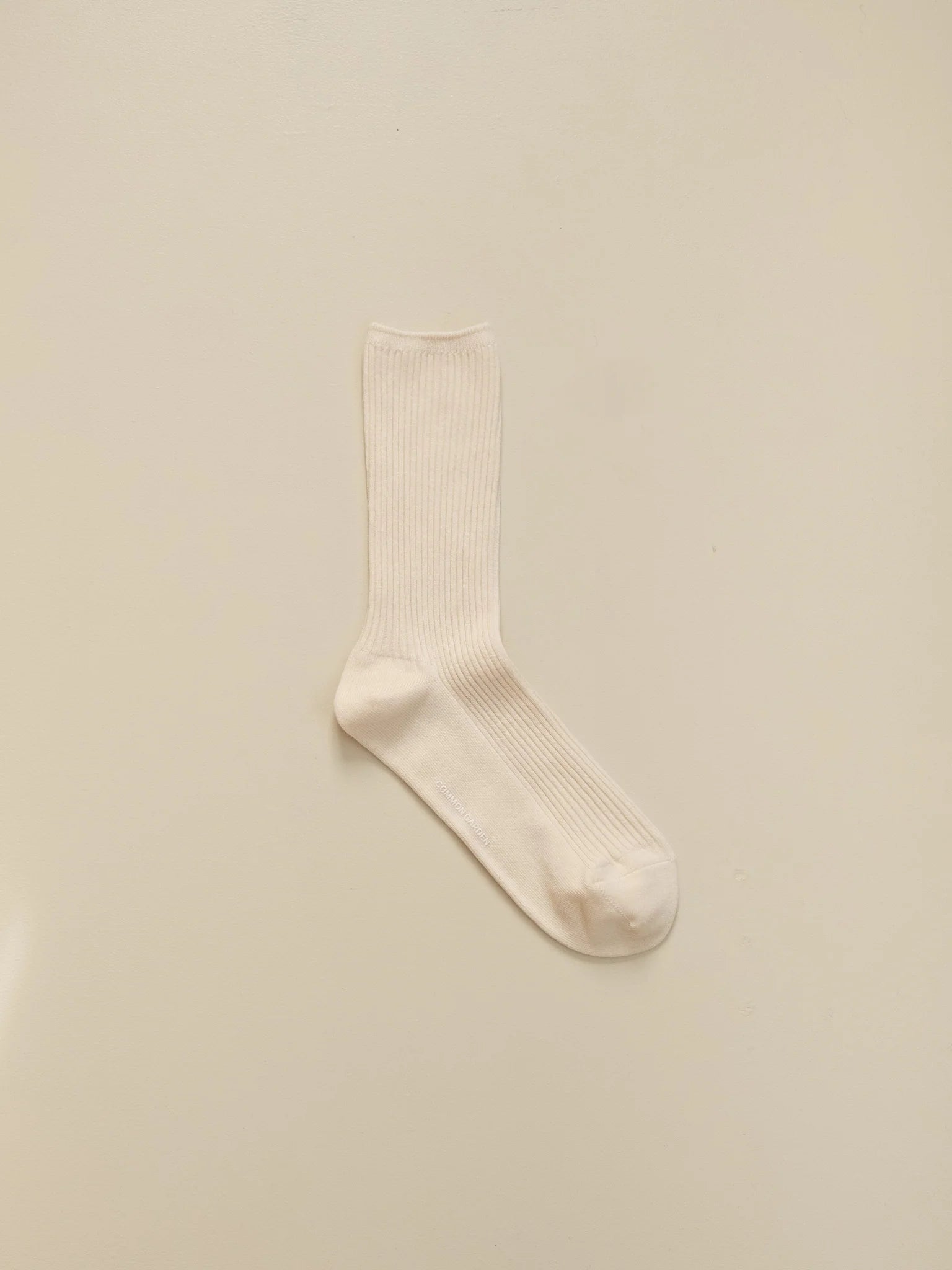 Common Garden Cotton Ribbed Socks - Cream