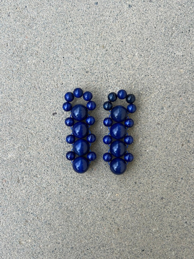 Talina Bombyx Earrings - Dark Blue