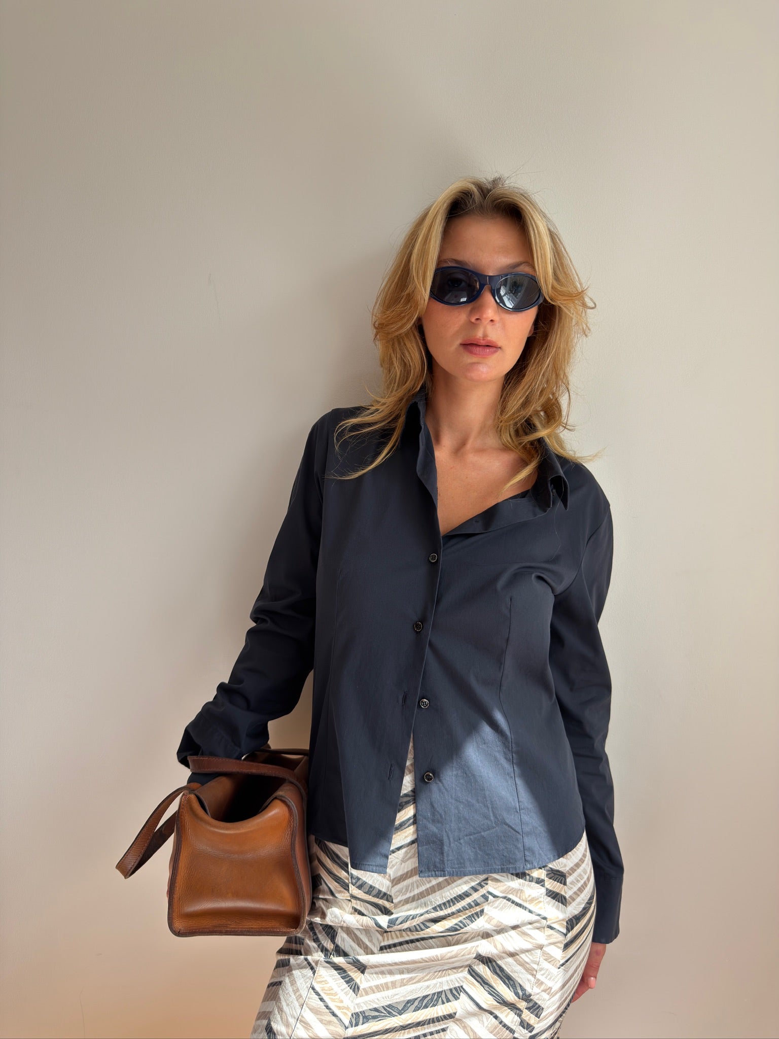 Vintage Square Box Bag - Warm Brown