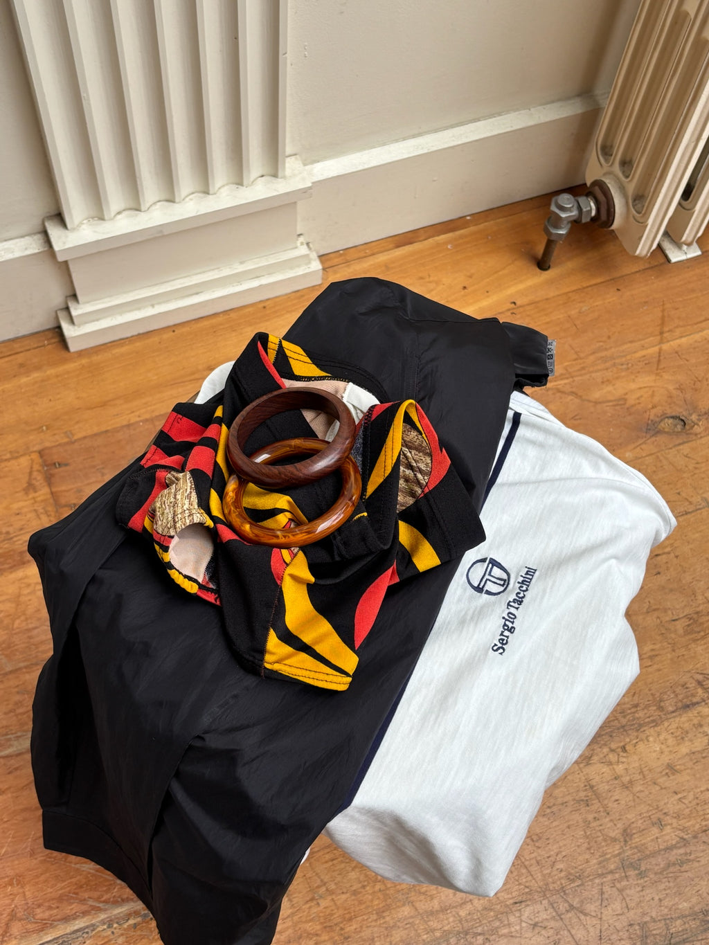 Mini Swim Shorts - Black/Yellow/Orange