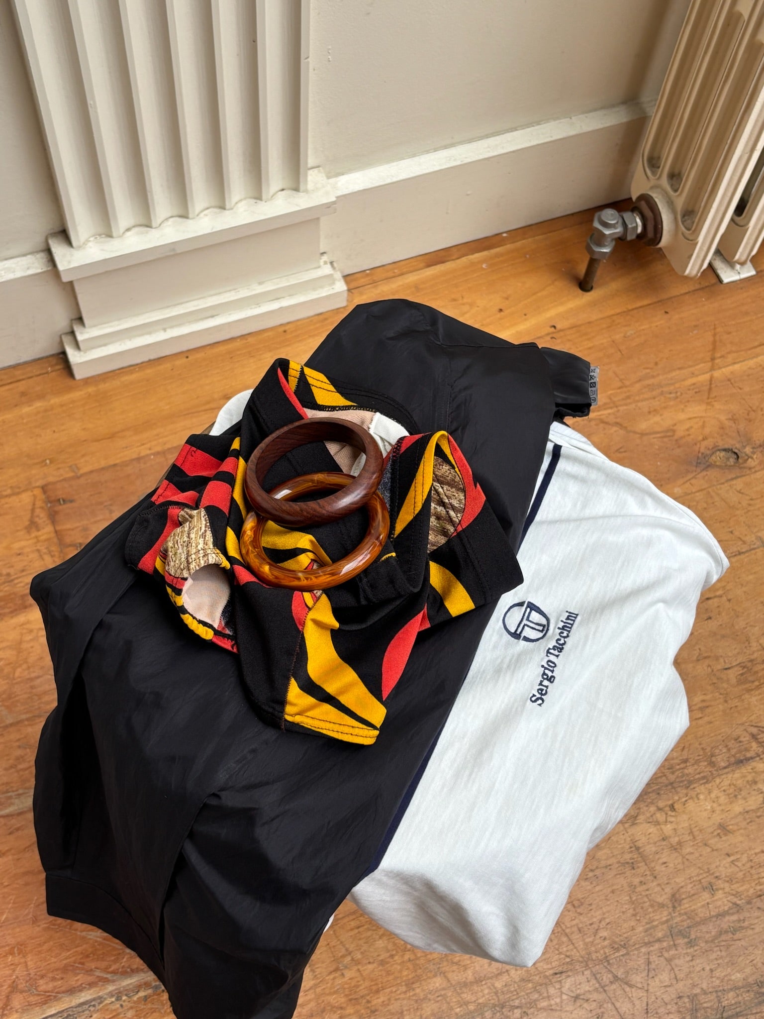 Mini Swim Shorts - Black/Yellow/Orange