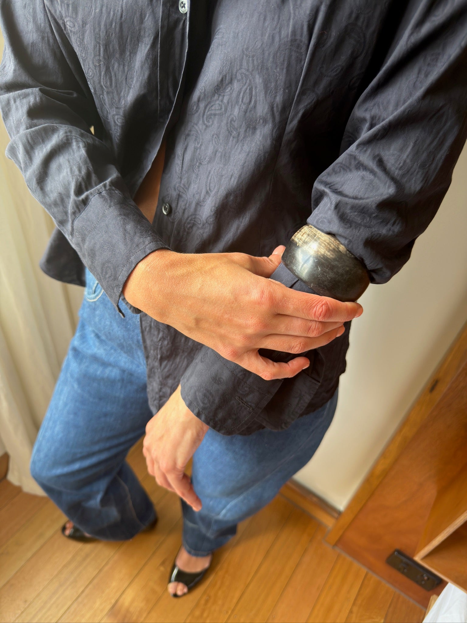 Horn Cuff - Dark Marbled