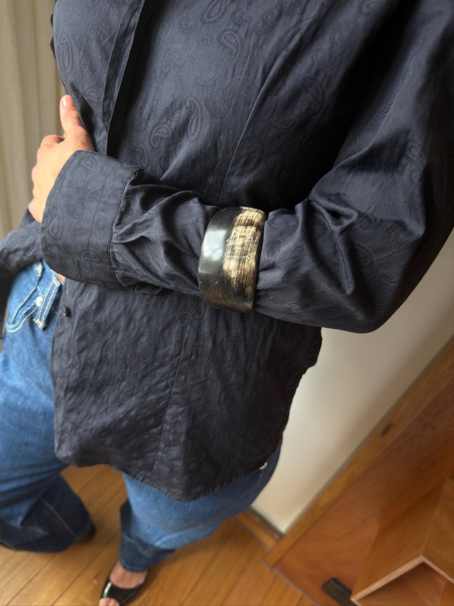 Horn Cuff - Dark Marbled