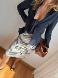 Estro Patterned Skirt - Natural