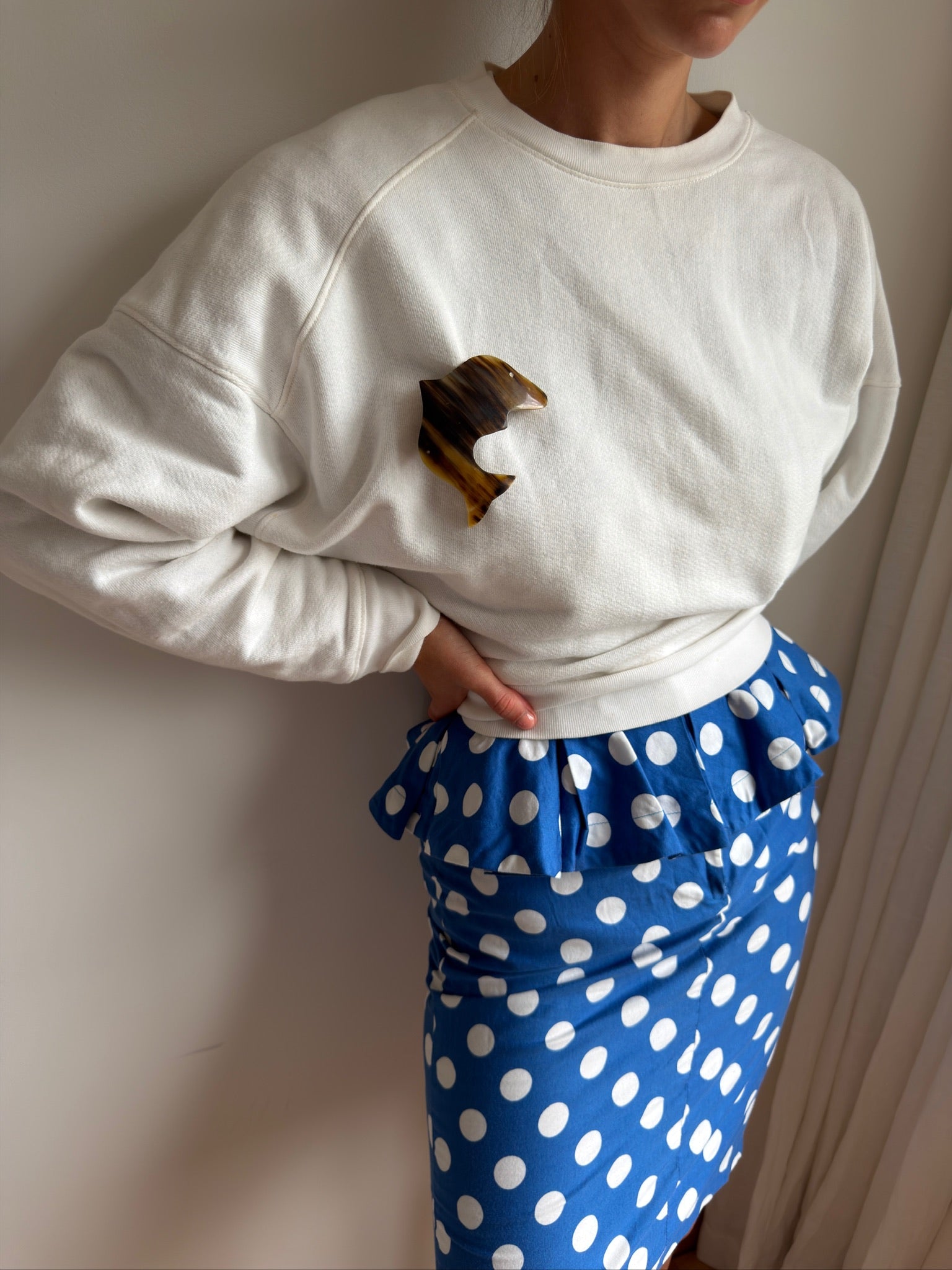 Dolphin Horn Barrette - Natural