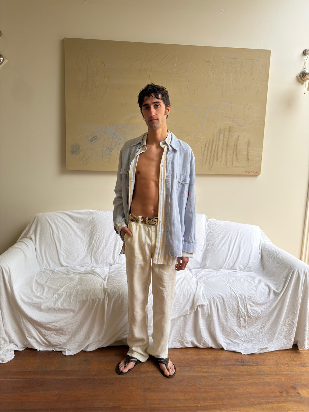 Hugo Boss Linen Pant - White